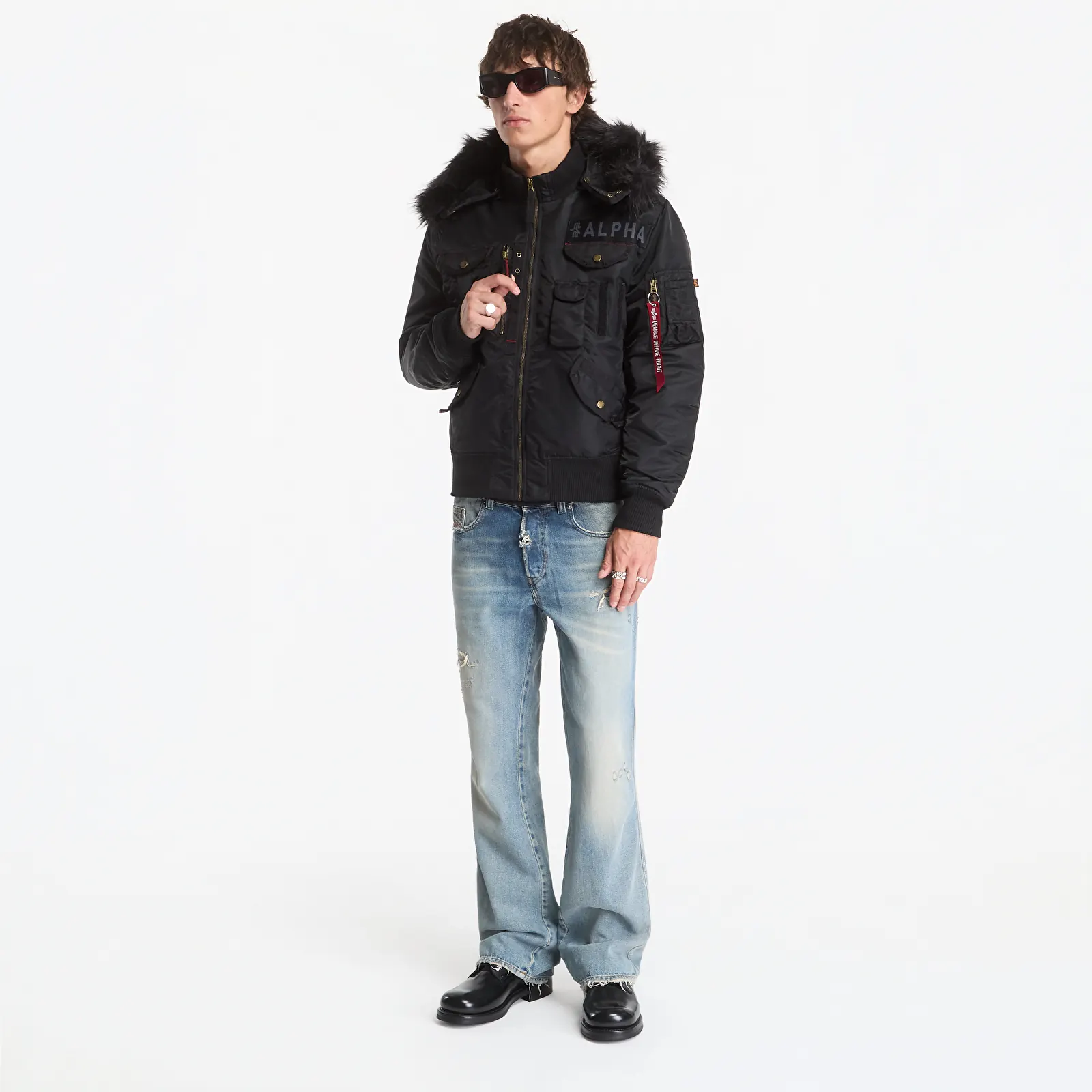 Pánské bundy Alpha Industries Deflector Black