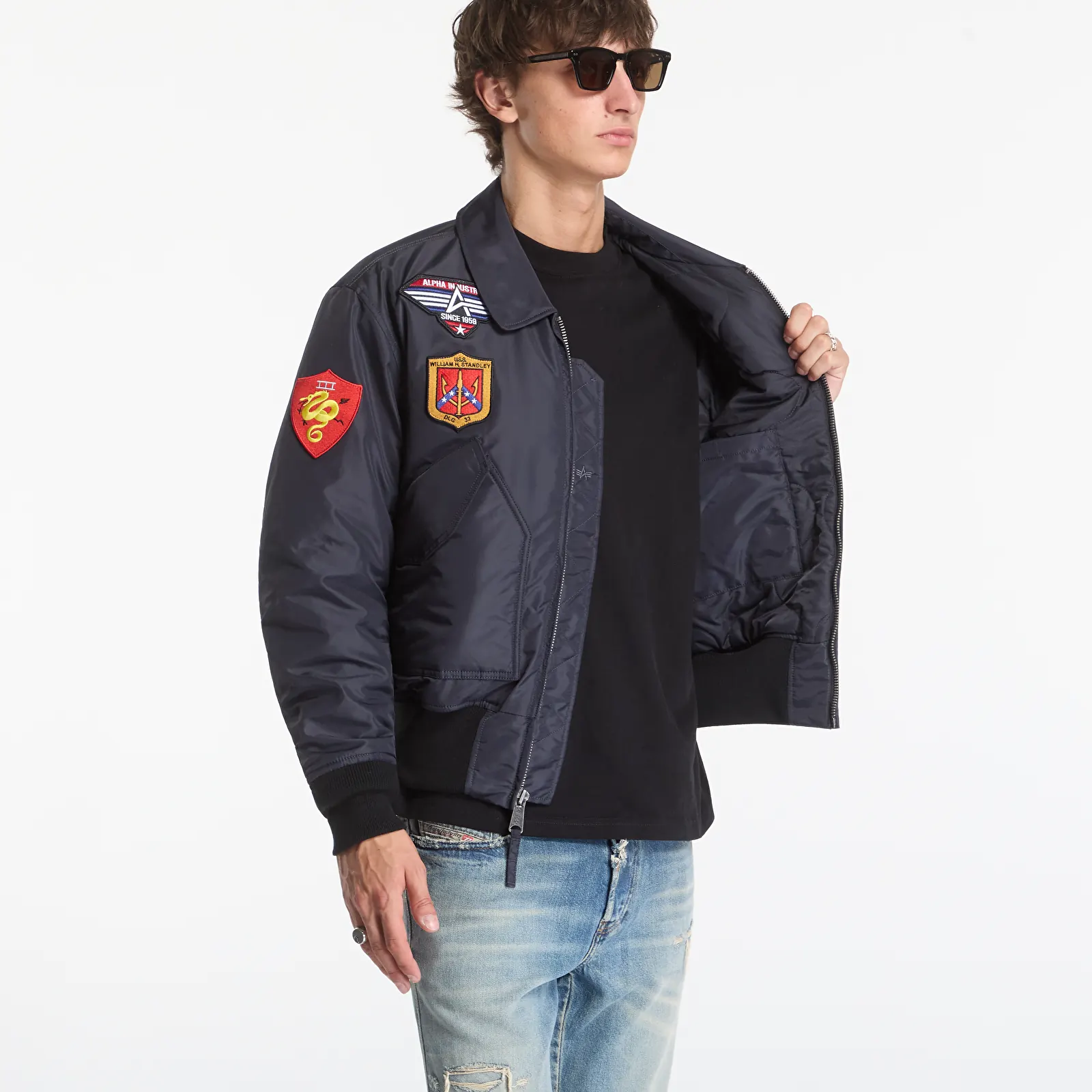 Pánske bundy Alpha Industries CWU-45/P Devils Brigade Iron Grey