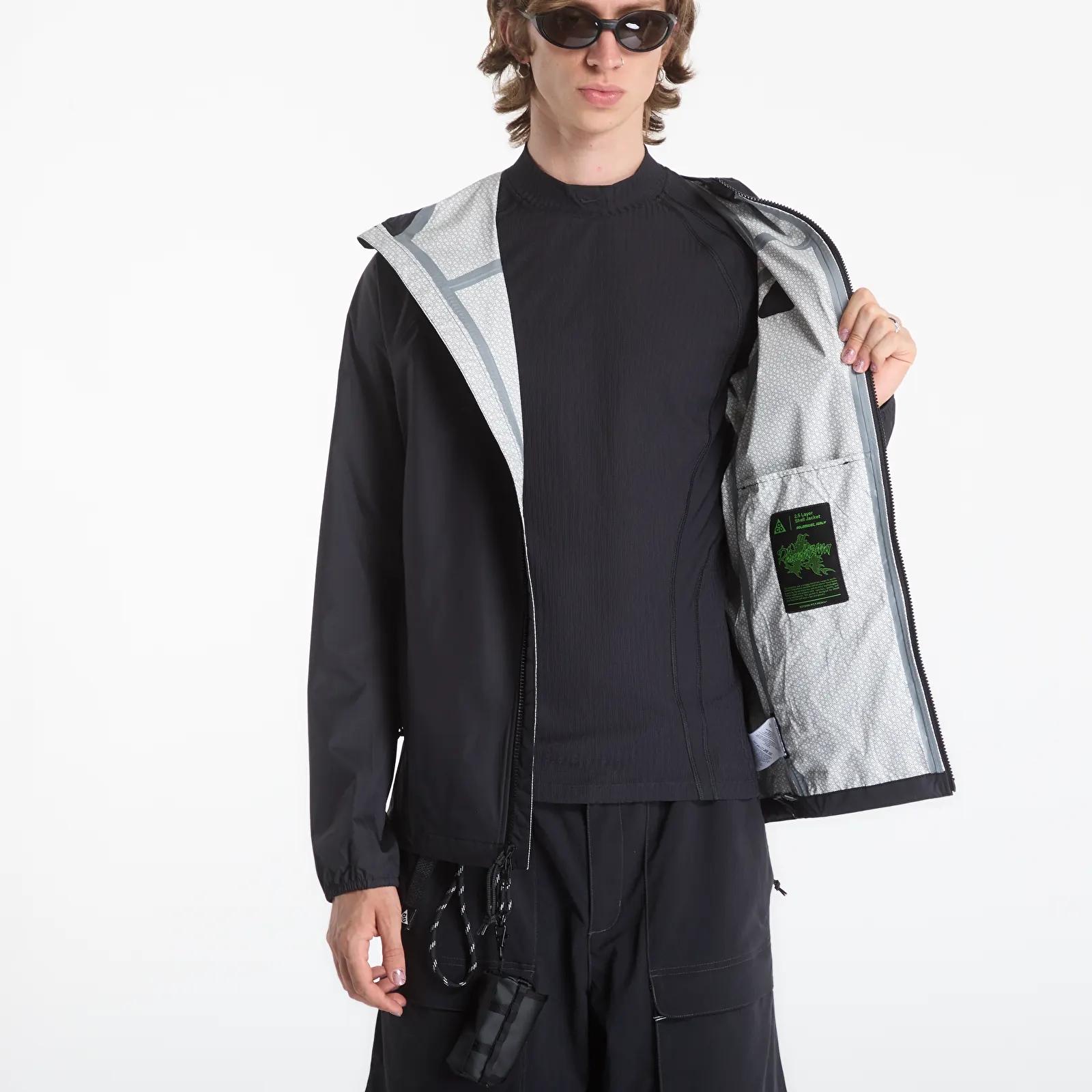 Pánské bundy Nike ACG "Phantazma" Men's Storm-FIT ADV Jacket Black/ Black/ Black/ Summit White
