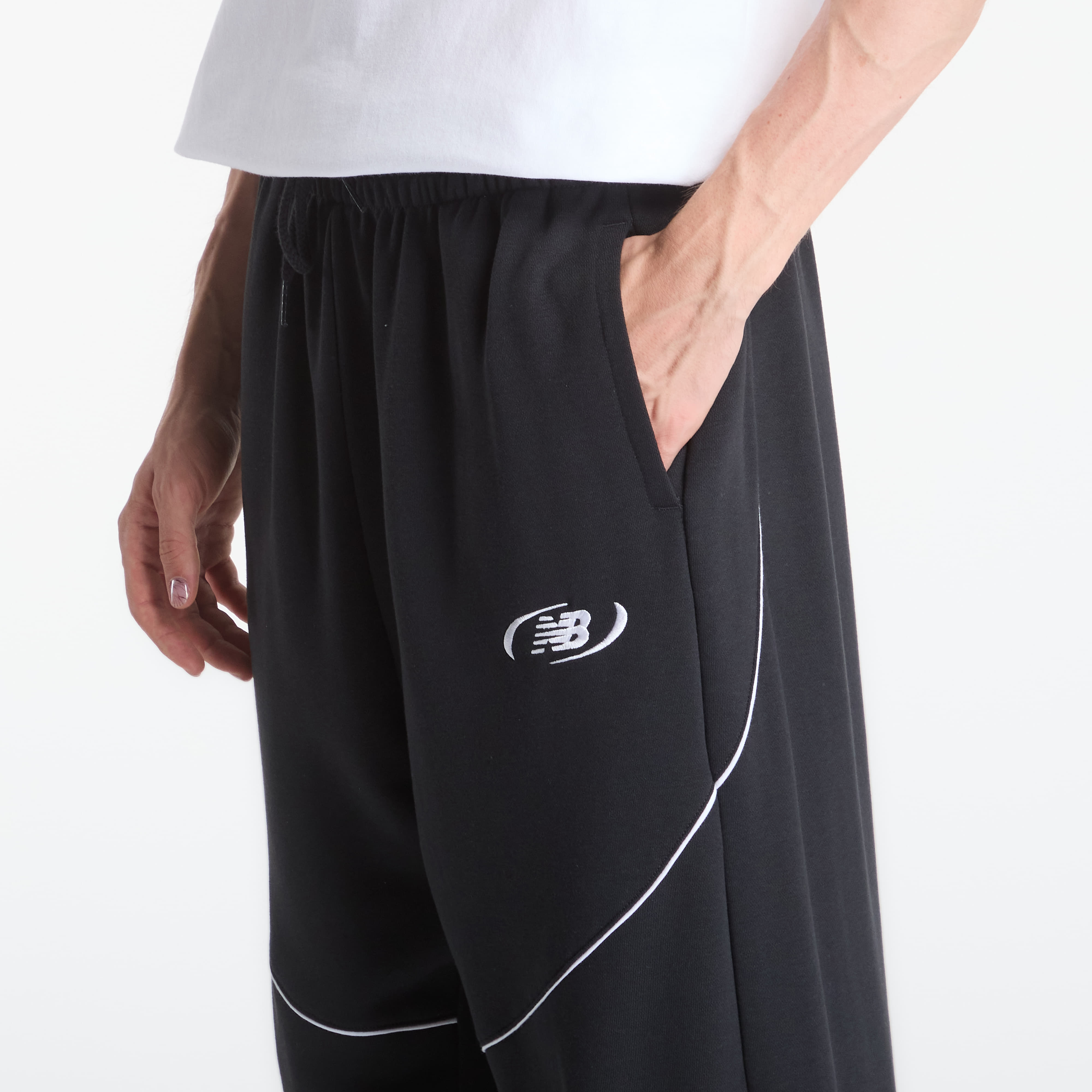 Παντελόνια New Balance Trackside French Terry Pant Black XL