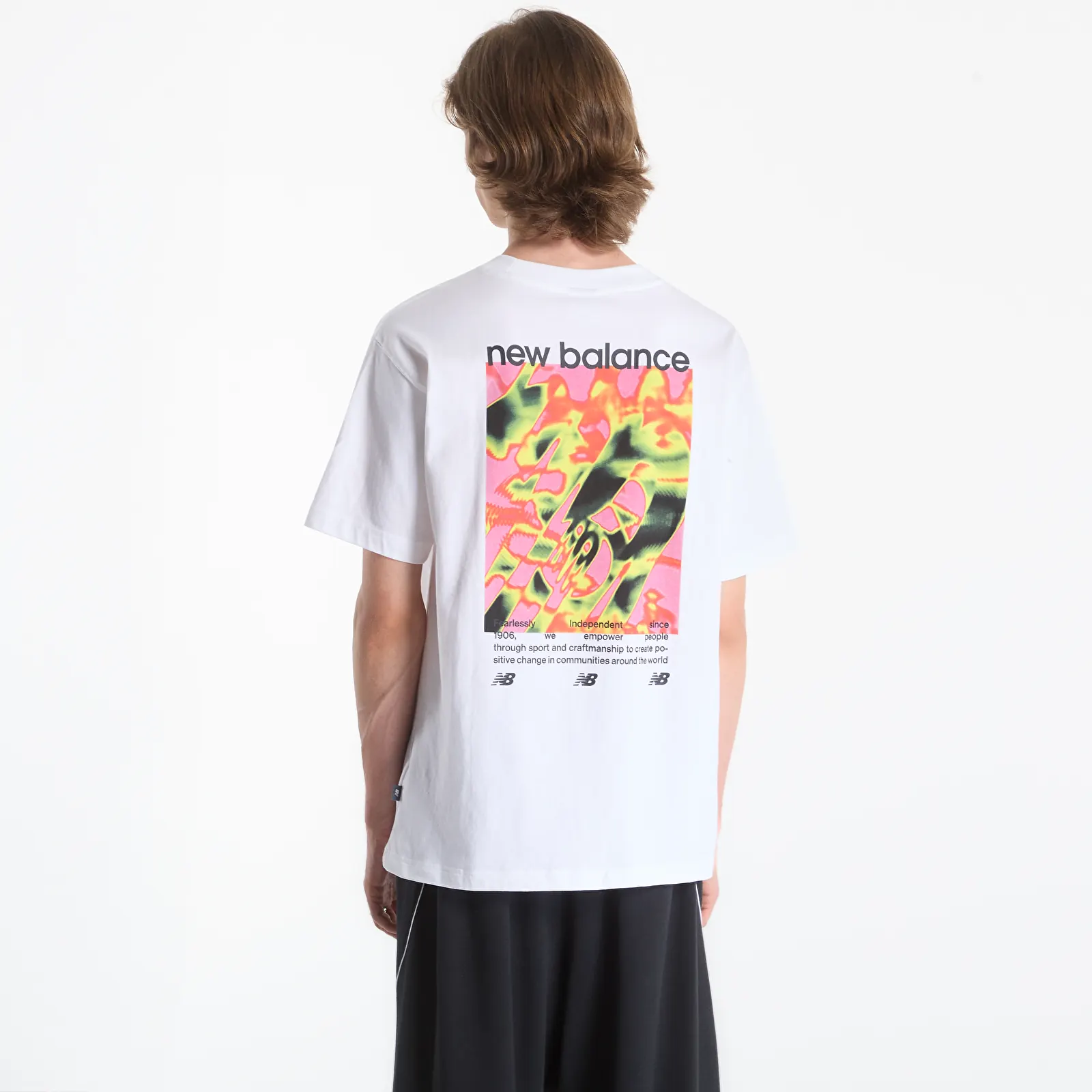 Men's T-shirts New Balance Heat Map Forward Thinker T-Shirt White