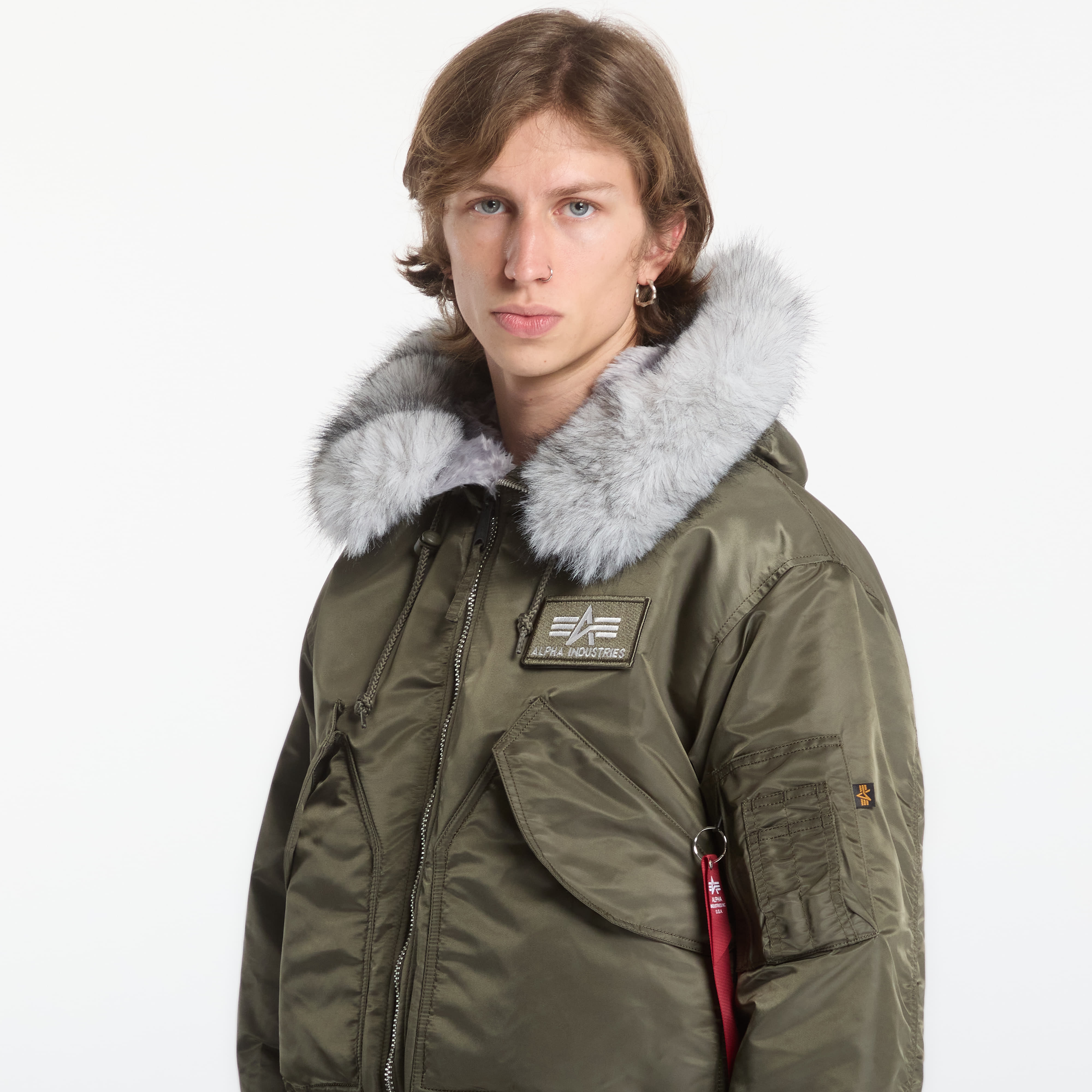 Μπουφάν Alpha Industries 45/P Hooded Custom Mud Olive XL
