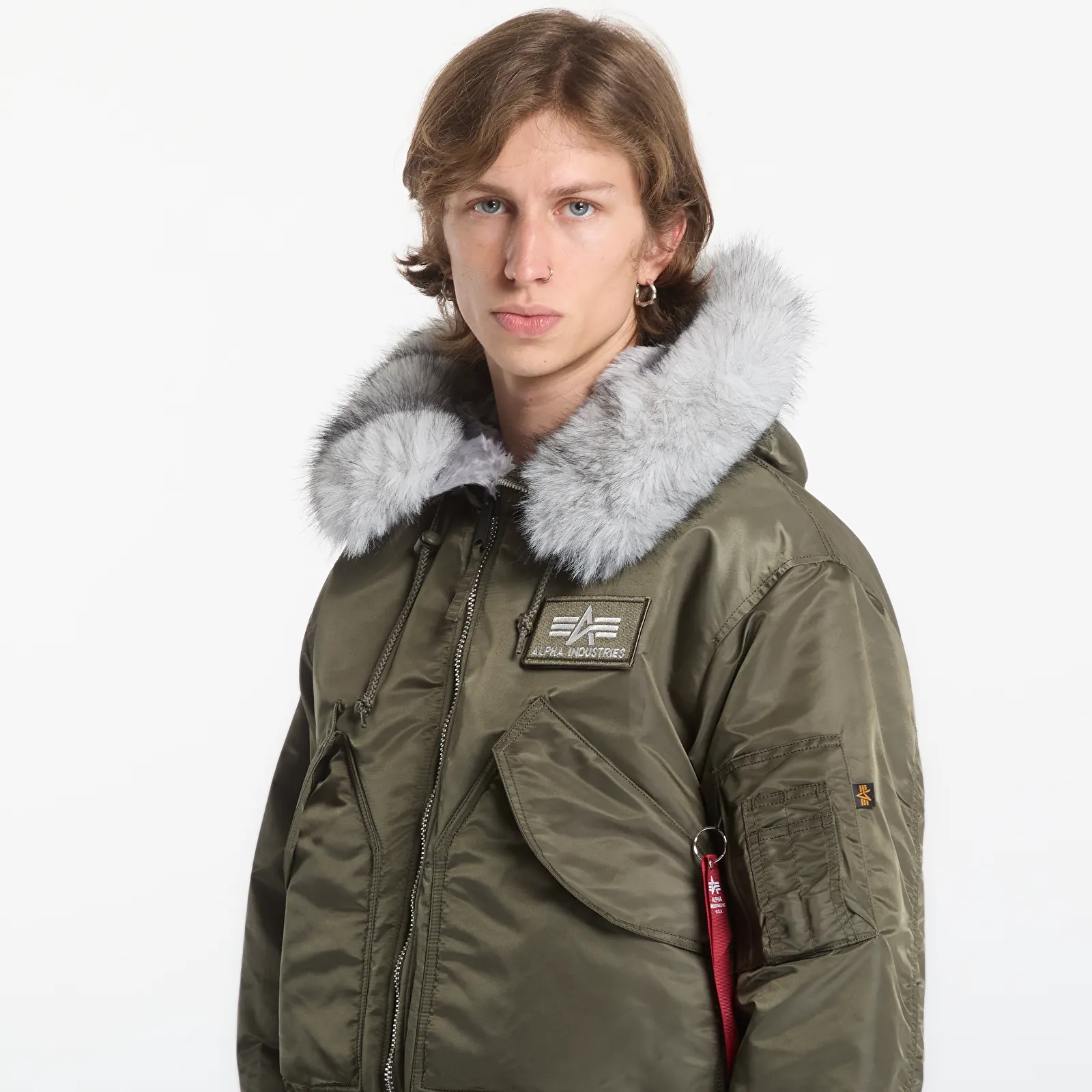 Jackets Alpha Industries 45/P Hooded Custom Mud Olive