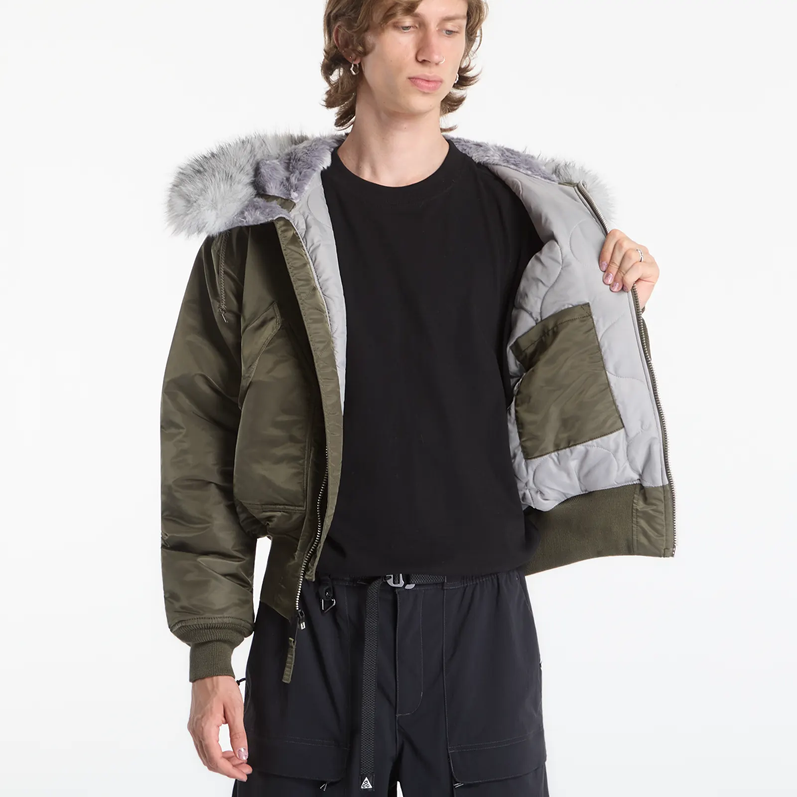 Jackets Alpha Industries 45/P Hooded Custom Mud Olive