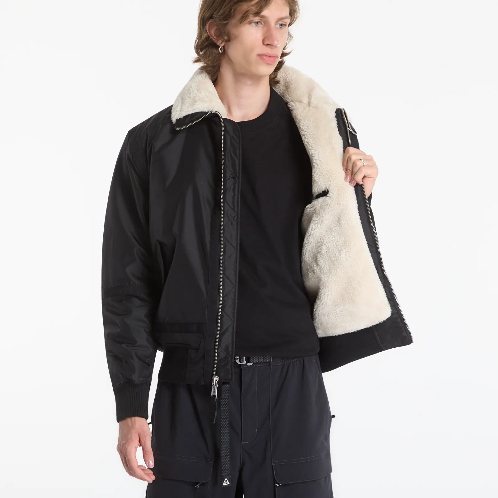 Férfi parkák Alpha Industries B-15 III TT Two Tone Black/ Beige