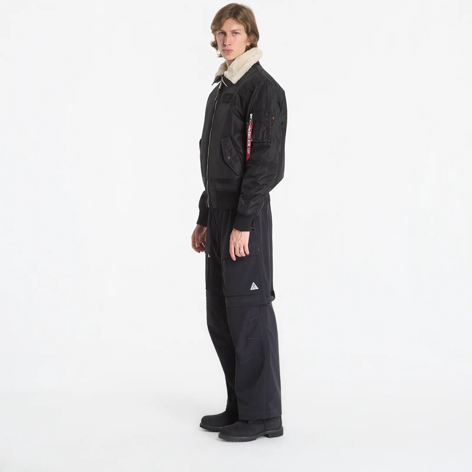 Férfi parkák Alpha Industries B-15 III TT Two Tone Black/ Beige
