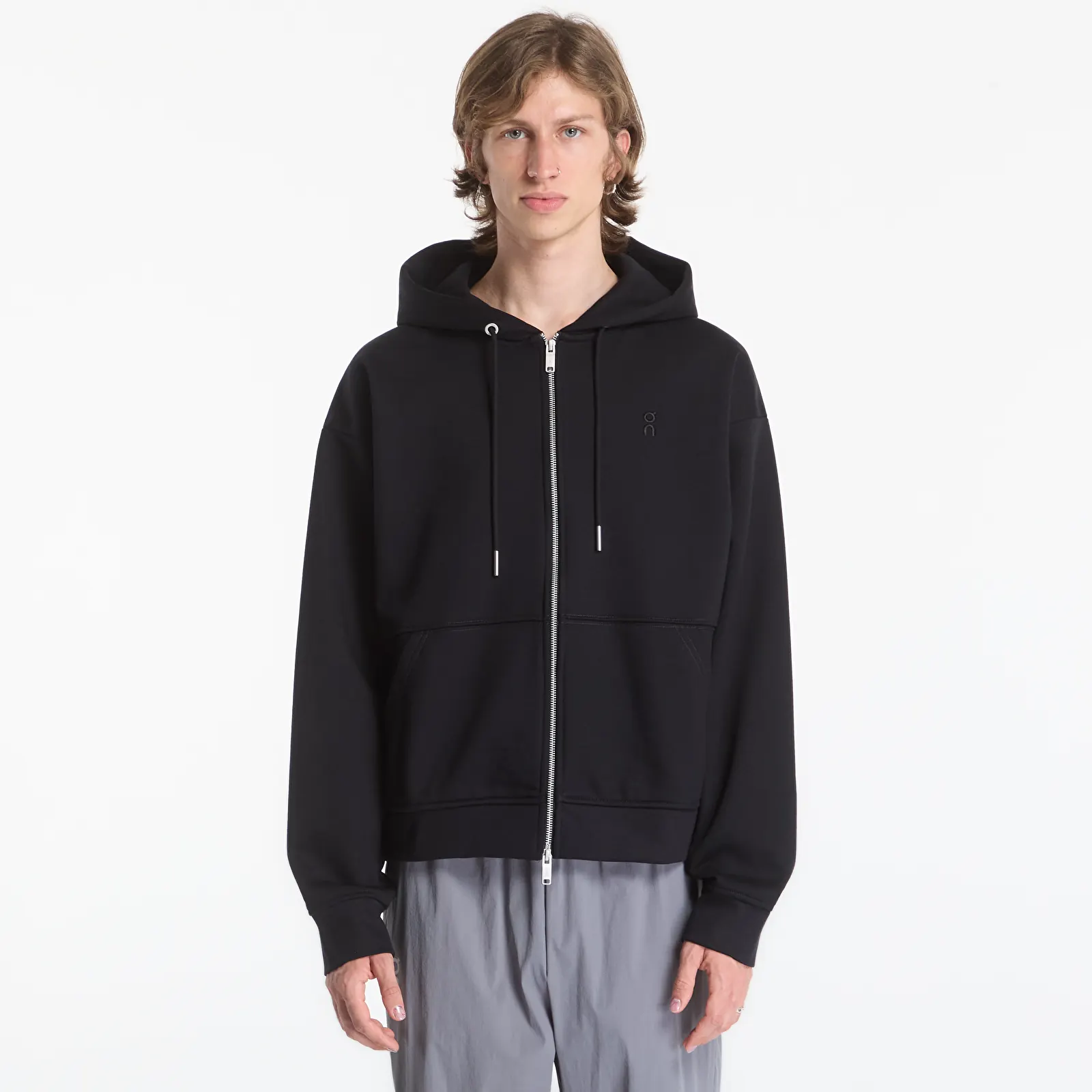 Pánske mikiny On Club Collective FZ Hoodie Black