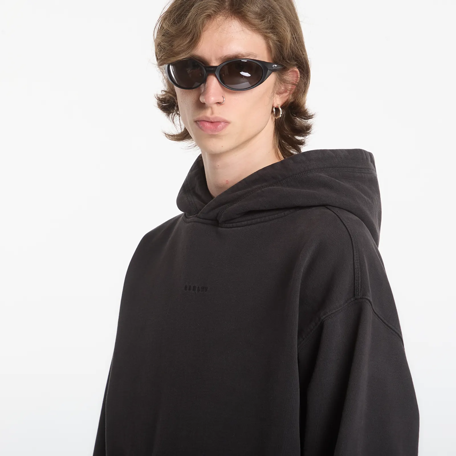 Men's sweatshirts Oakley Echo Mod Embroidered Hoodie Pitch Black