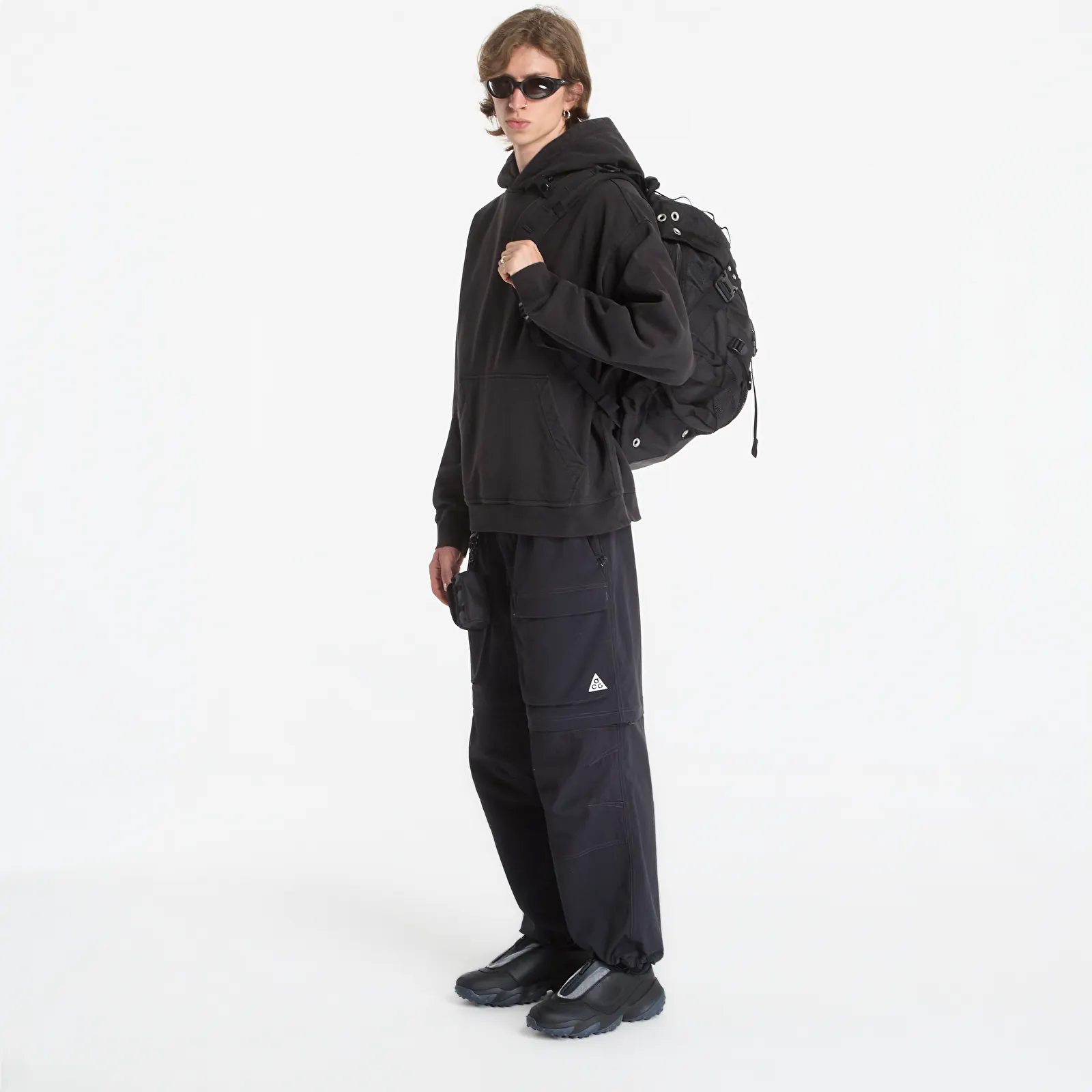 Men's sweatshirts Oakley Echo Mod Embroidered Hoodie Pitch Black