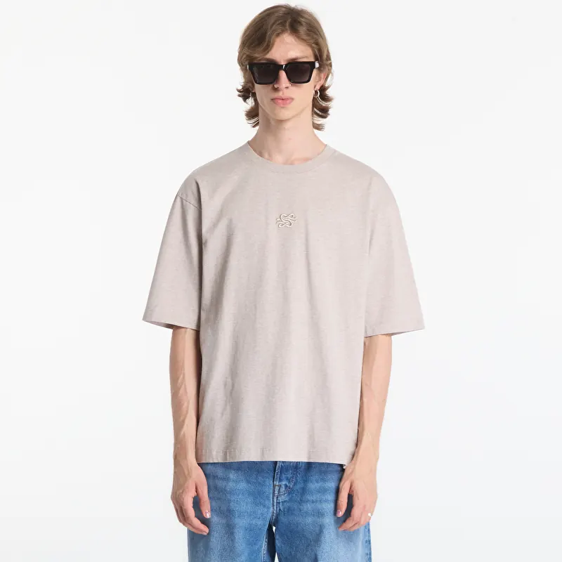 T-shirt Filling Pieces T-Shirt Boxy Embroidered Melange Pure