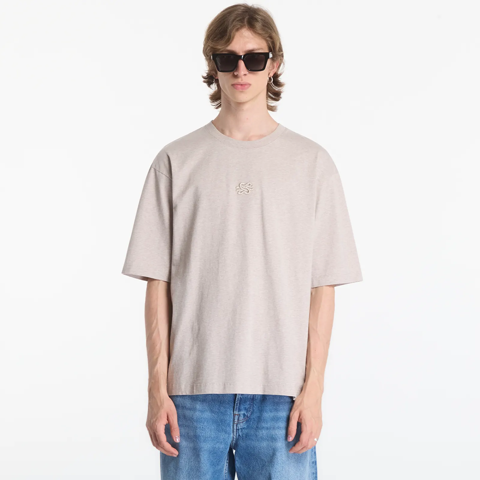 Vīriešu T-krekli Filling Pieces T-Shirt Boxy Embroidered Melange Pure