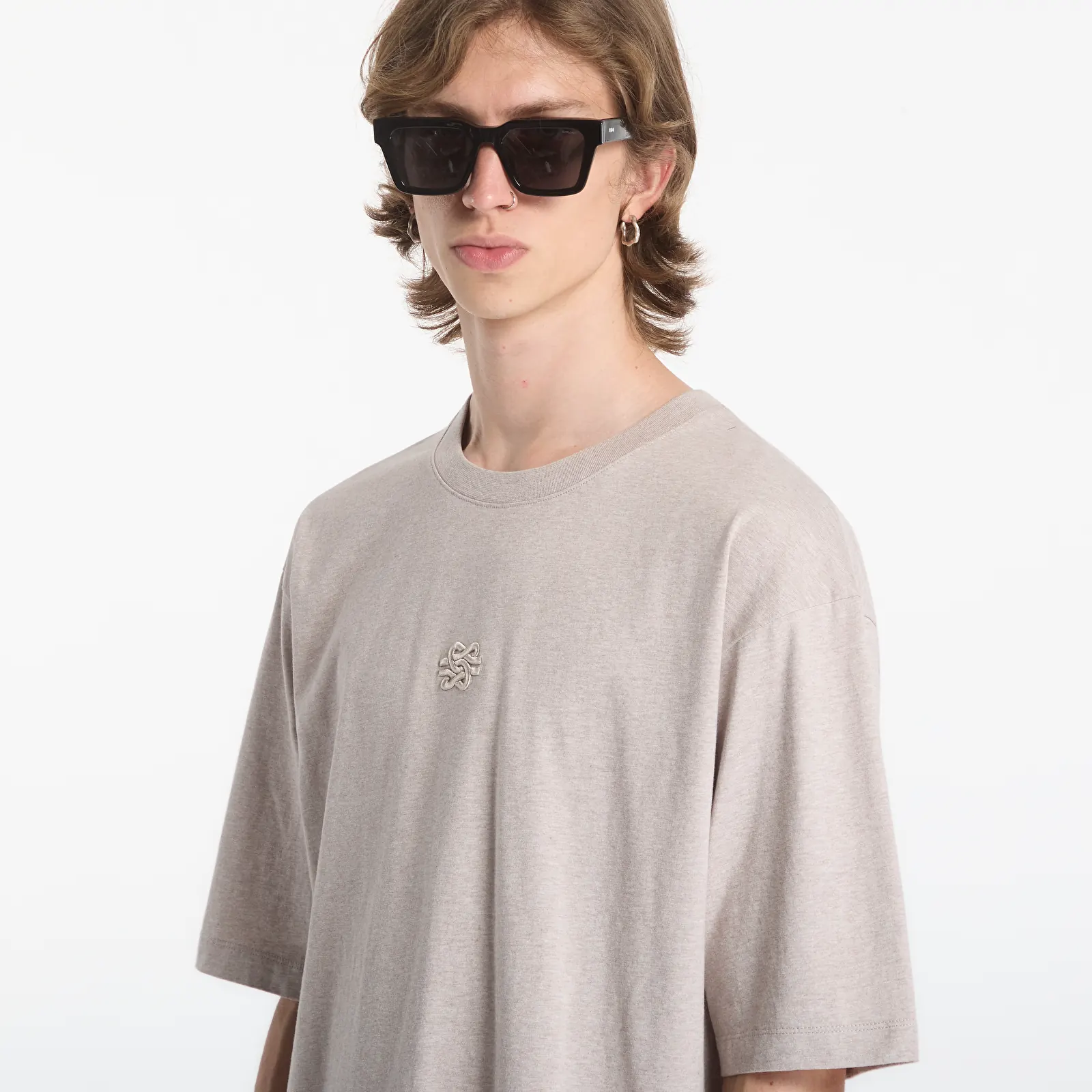 Vīriešu T-krekli Filling Pieces T-Shirt Boxy Embroidered Melange Pure