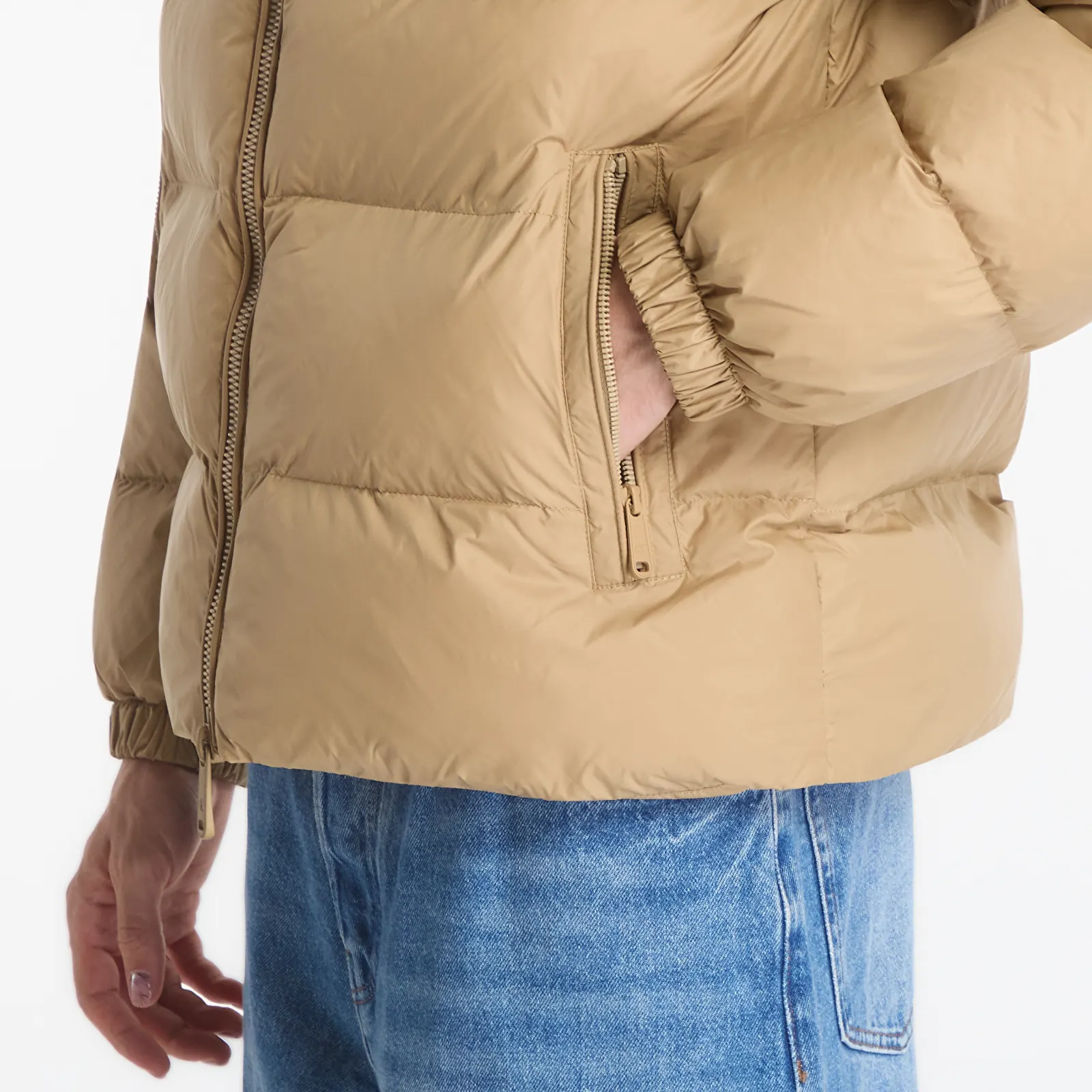 Vīriešu pūra jakas Calvin Klein Jeans Ls Ltwt Nyln Paded H Brown