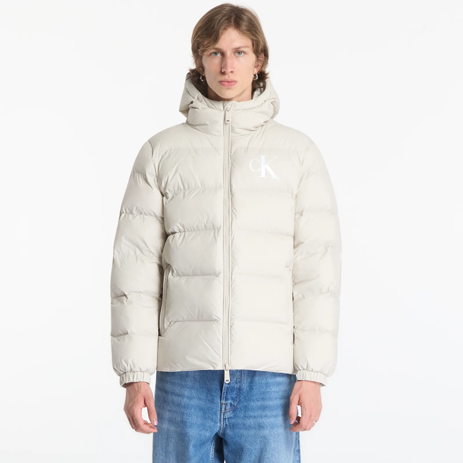Men's down jackets Calvin Klein Jeans Ls Ltwt Nyln Paded H White