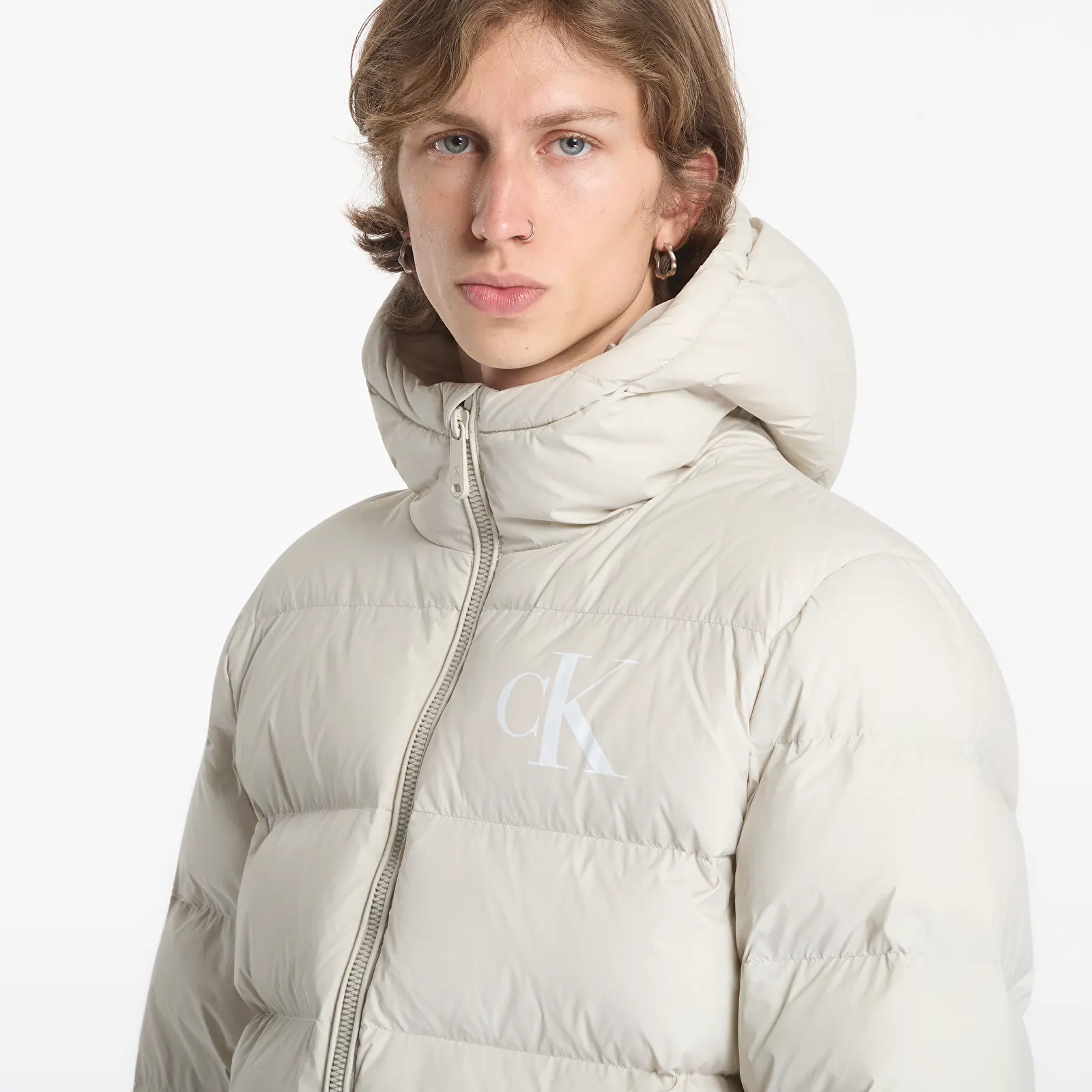 Men's down jackets Calvin Klein Jeans Ls Ltwt Nyln Paded H White