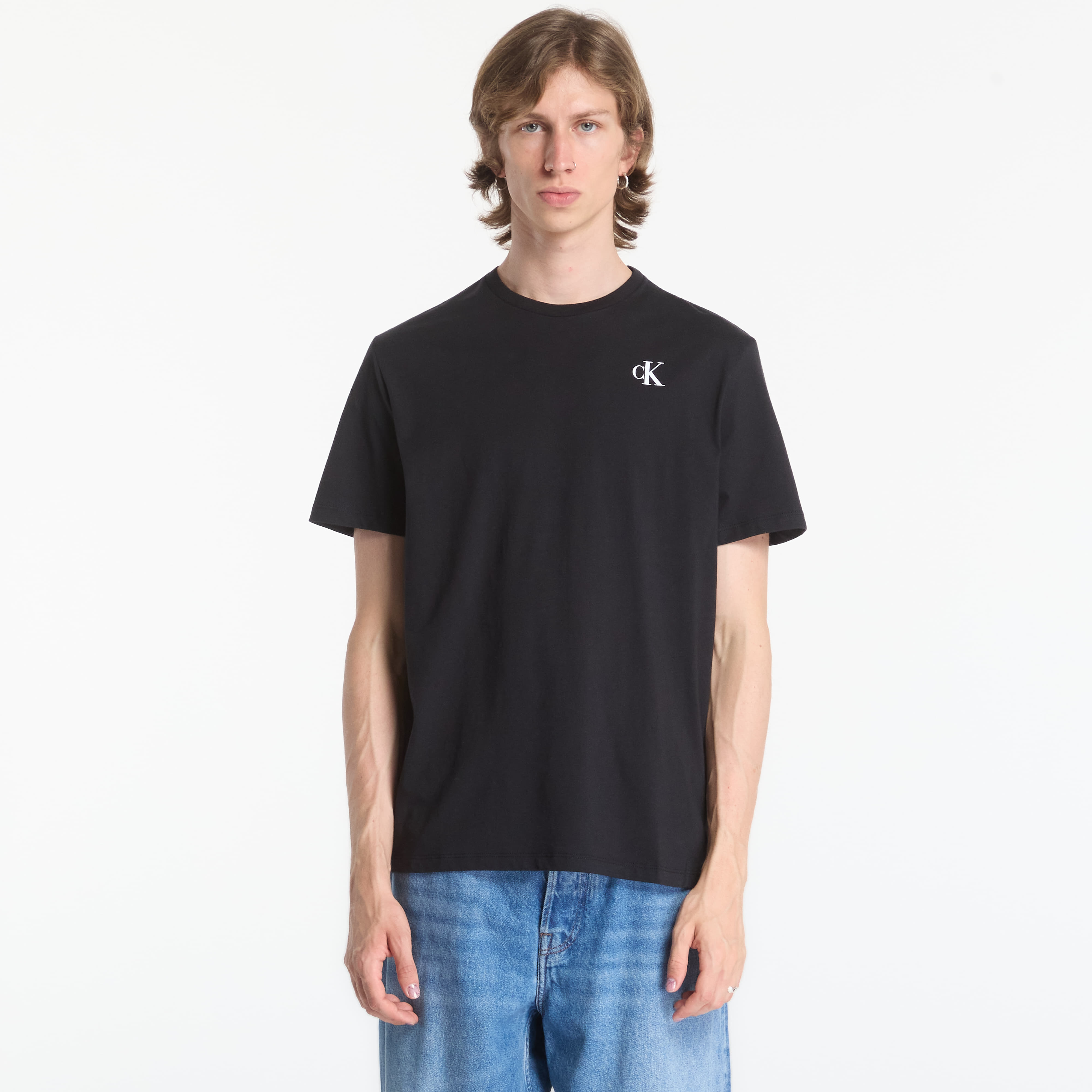 Тениска Calvin Klein Jeans Ss 30s Eu Calvin Kle Black L
