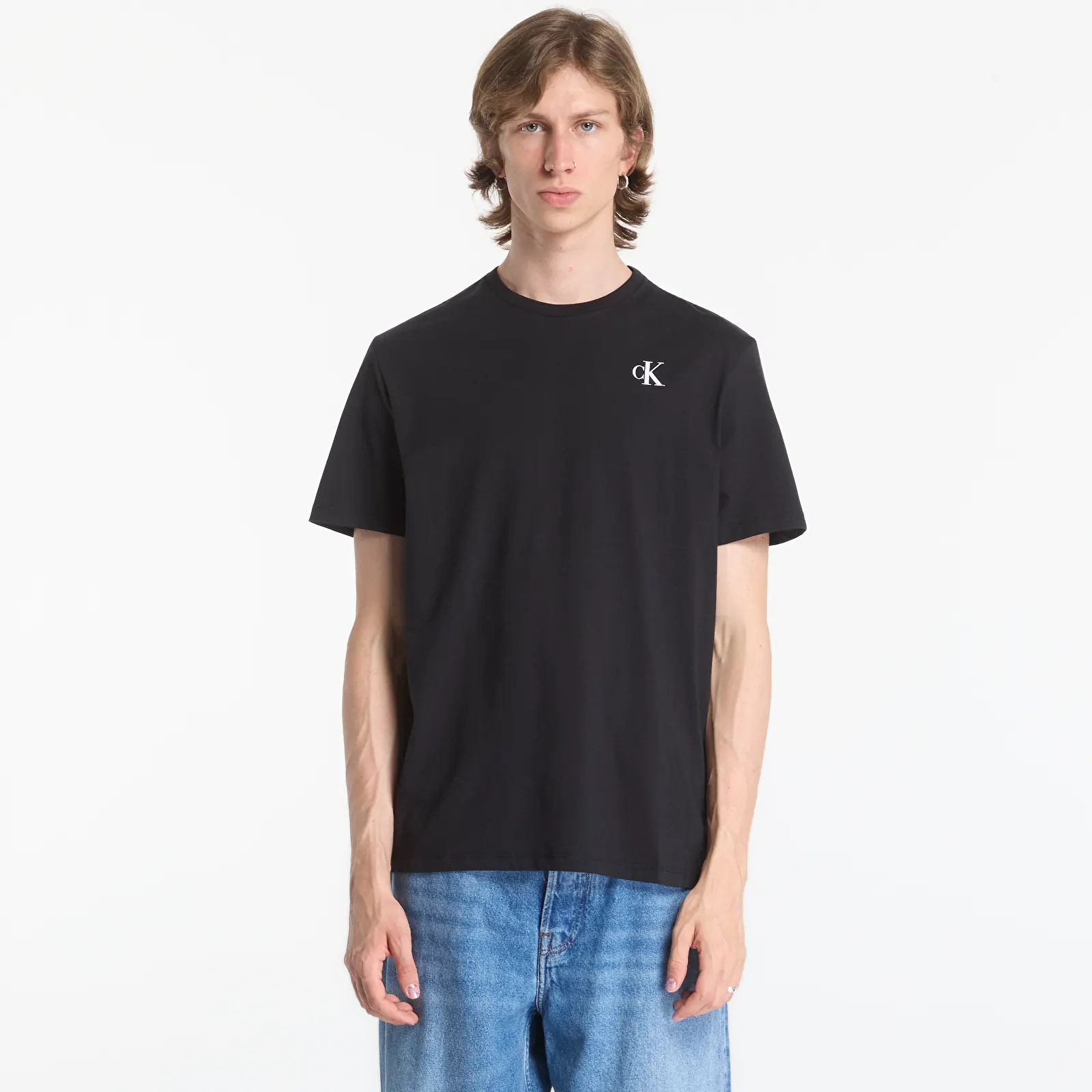 Pánská trička Calvin Klein Jeans Ss 30s Eu Calvin Kle Black