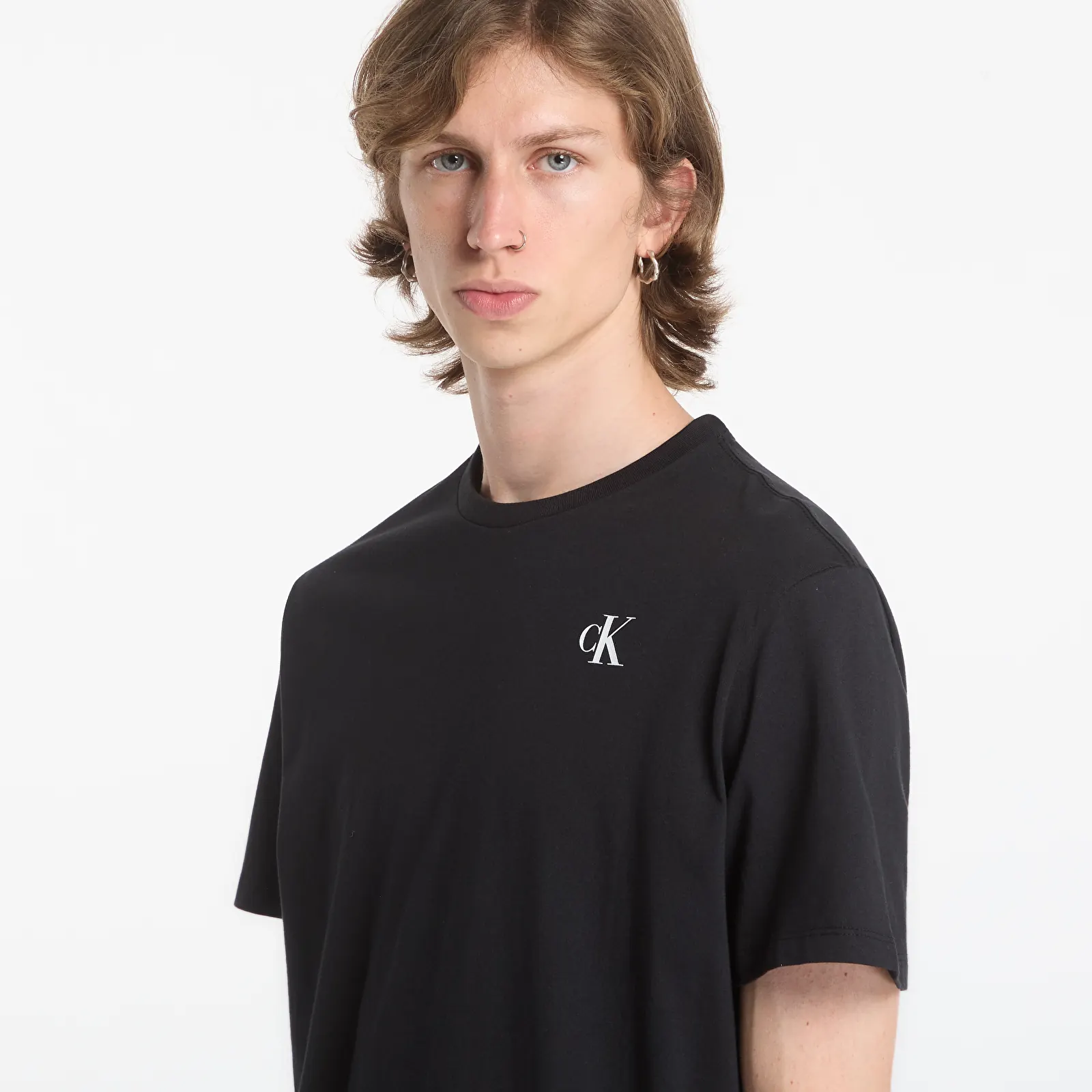 Pánská trička Calvin Klein Jeans Ss 30s Eu Calvin Kle Black