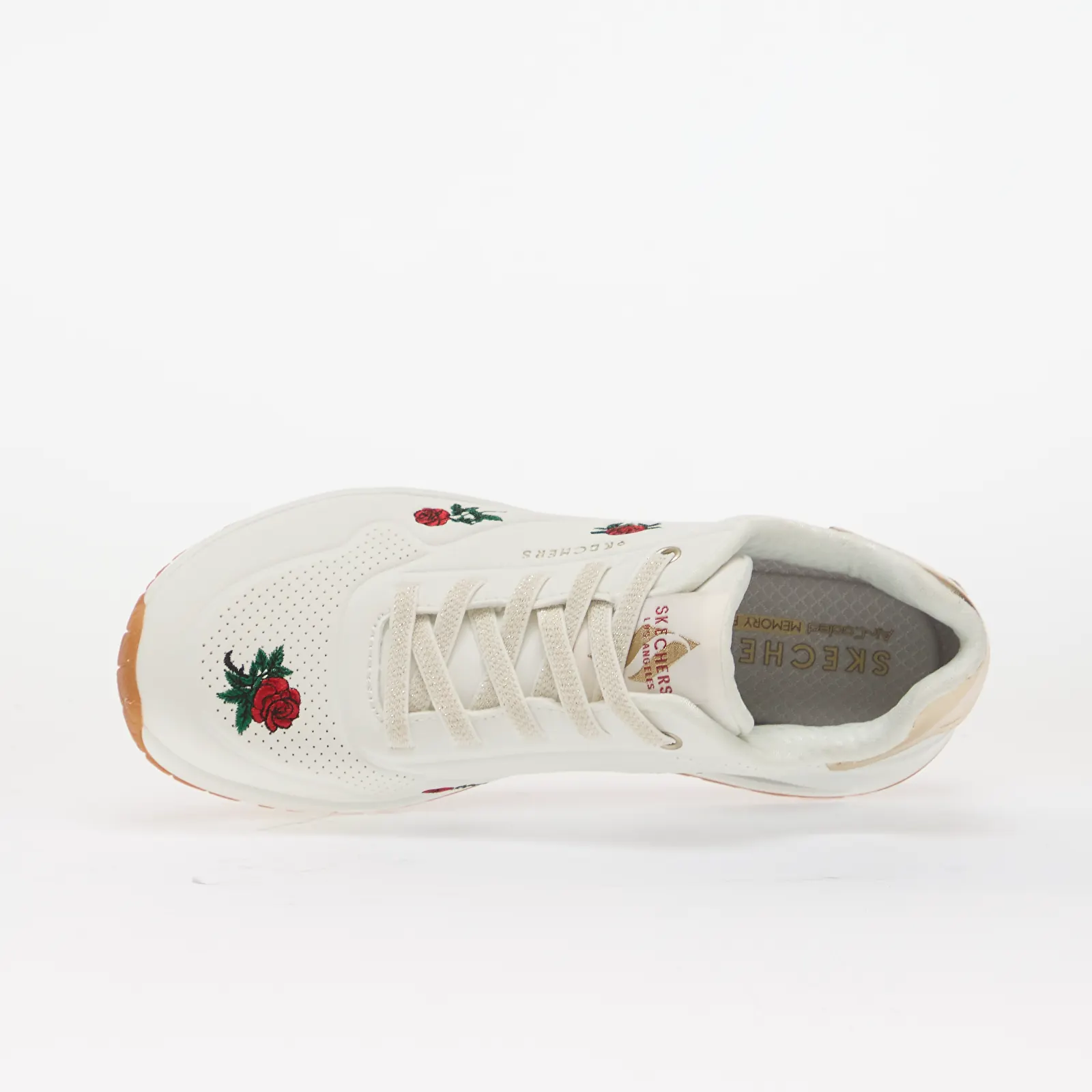 Damesschoenen Skechers Uno - Champagne & Roses White/ Red