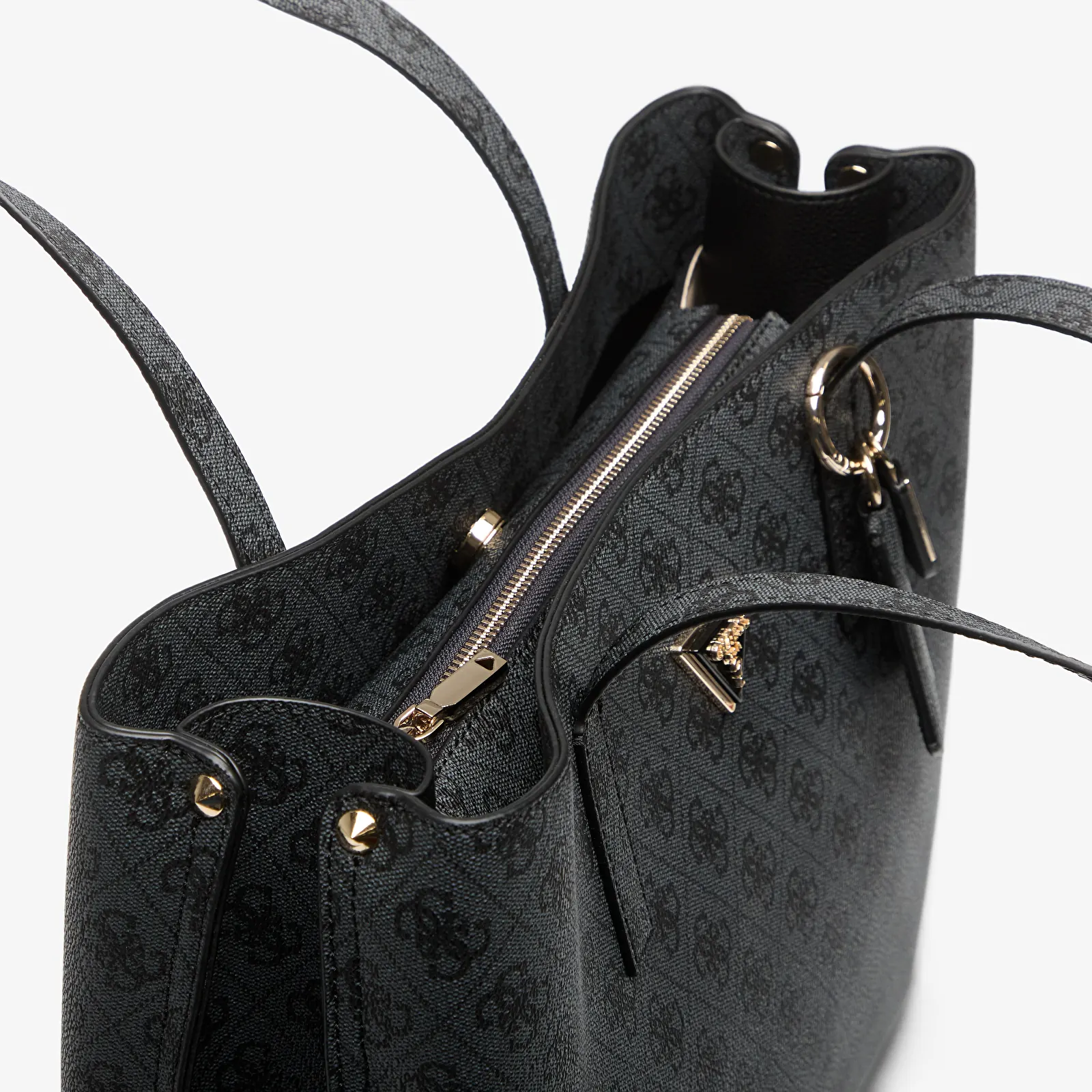 Håndvesker GUESS Meridian Ii Girlfriend Tote Coal Logo