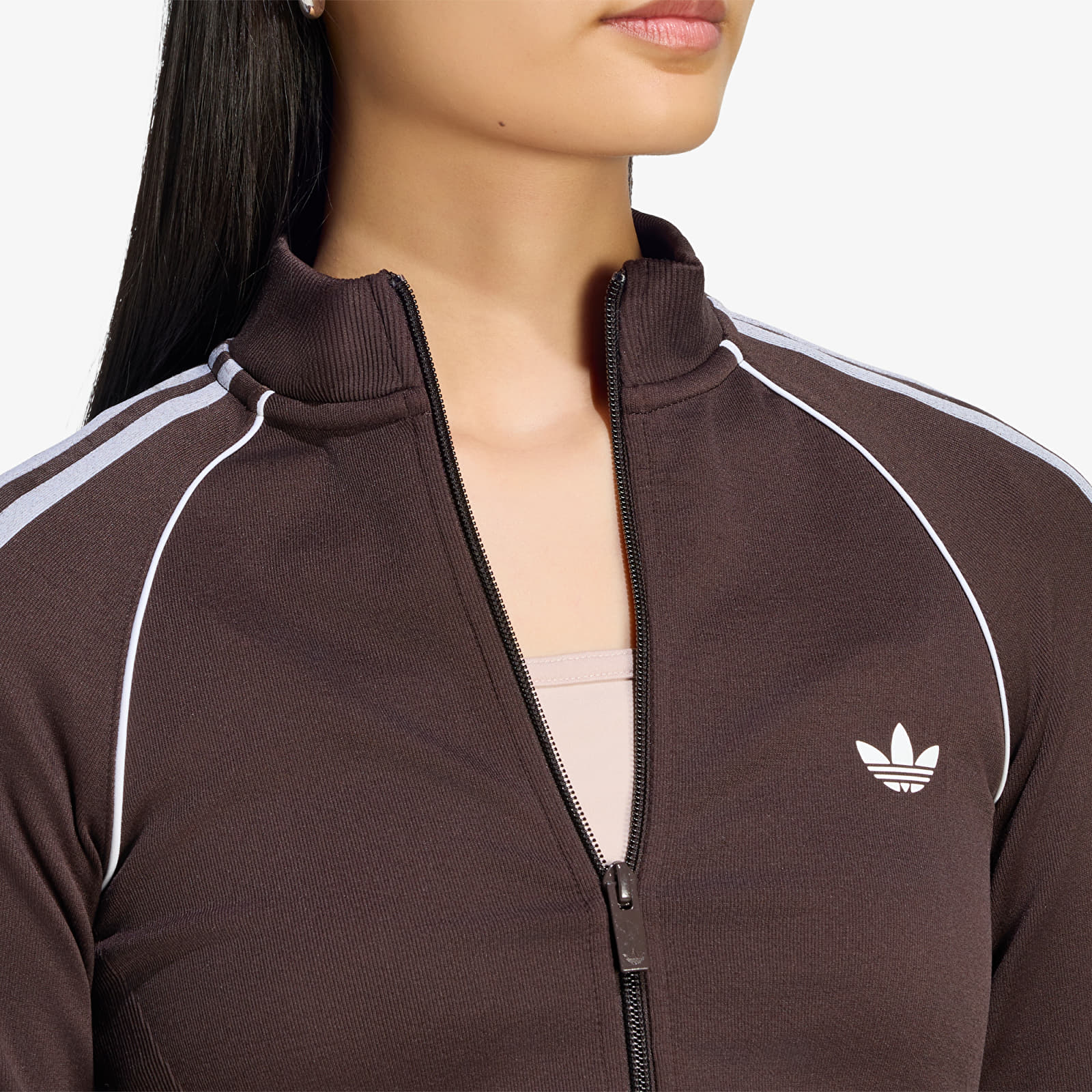 Hoodies en truien adidas Essentials 3 Stripes Seamless Tracktop Aurora Coffee