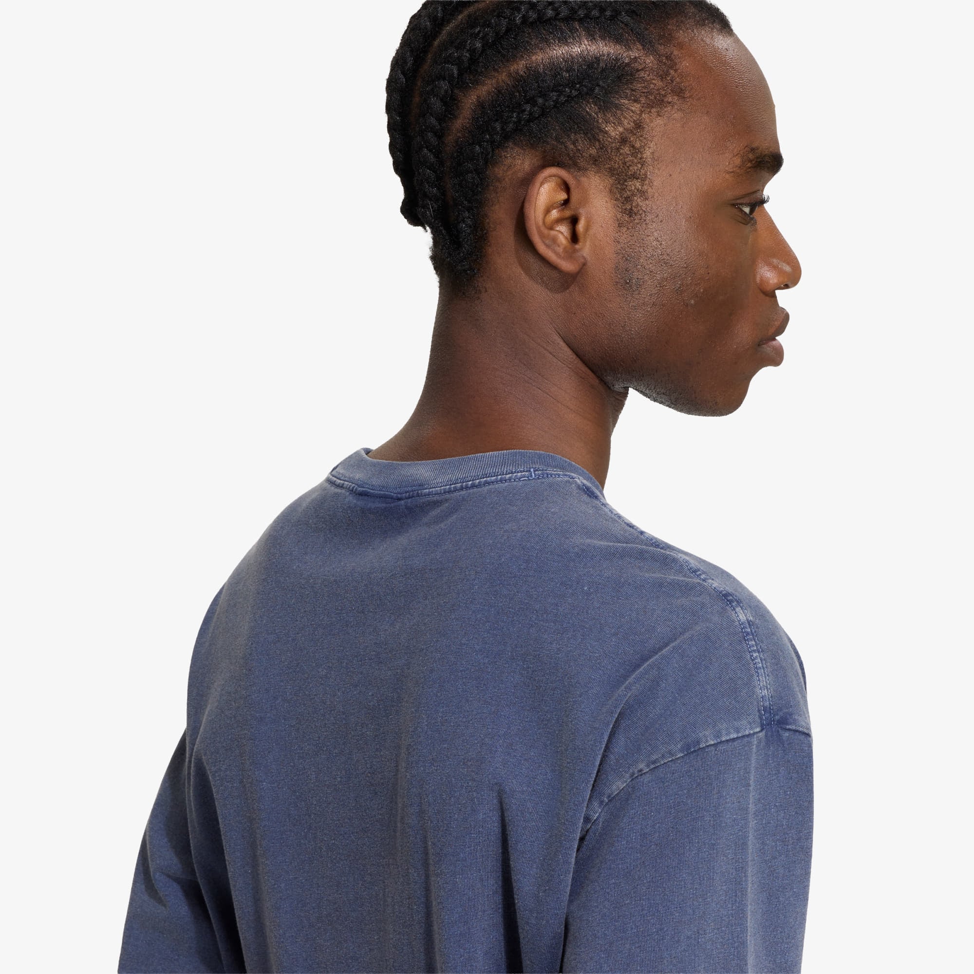 T-shirt adidas Trefoil Essentials Washed Loose Dropped Shoulder T-Shirt Dark Blue M