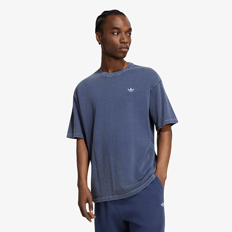 T-krekls adidas Trefoil Essentials Washed Loose Dropped Shoulder T-Shirt Dark Blue