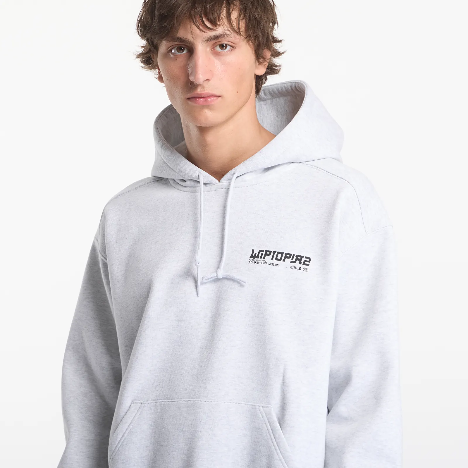 Sweats à capuche homme Carhartt WIP Hooded Wiptopia II Sweat UNISEX Ash Heather