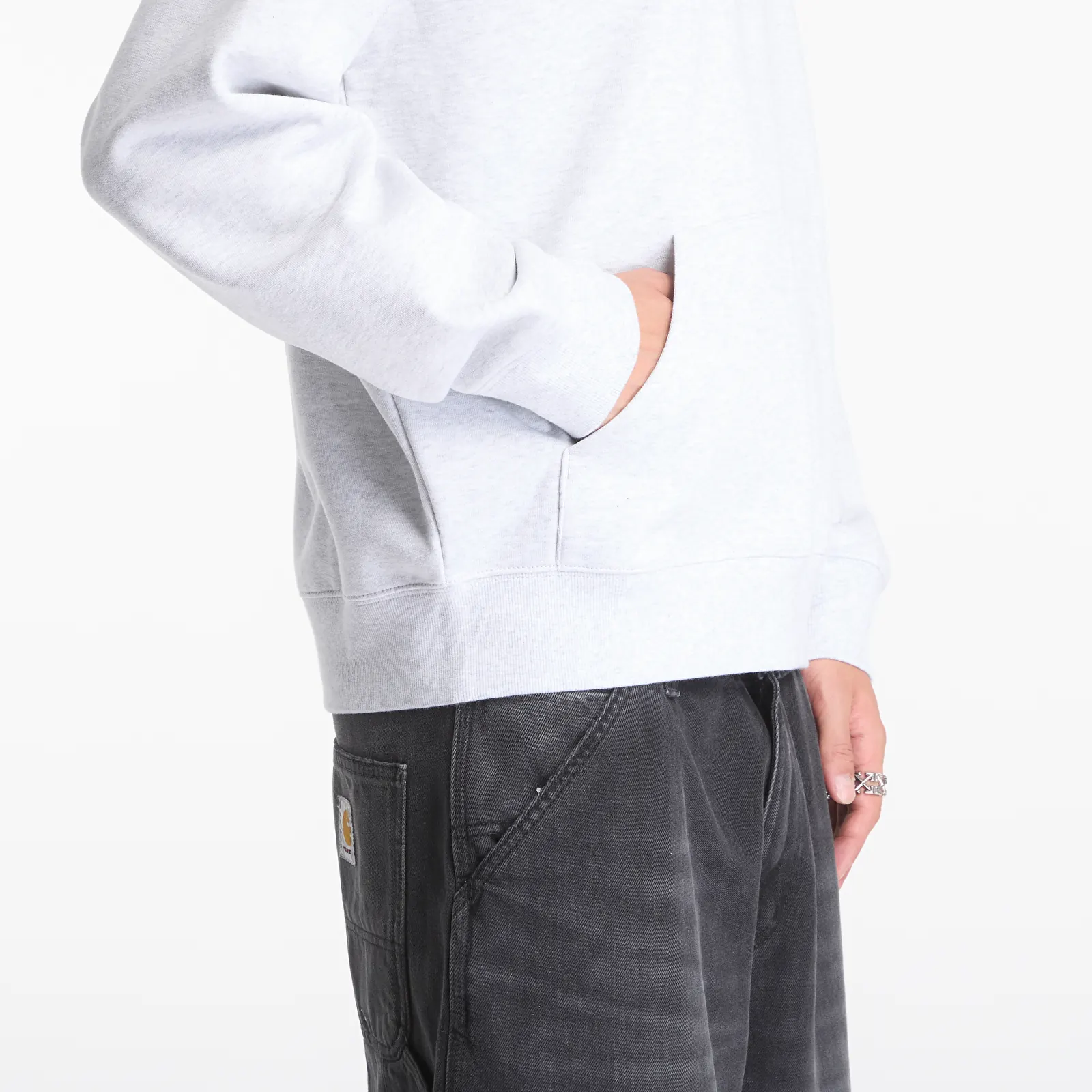 Sweats à capuche homme Carhartt WIP Hooded Wiptopia II Sweat UNISEX Ash Heather