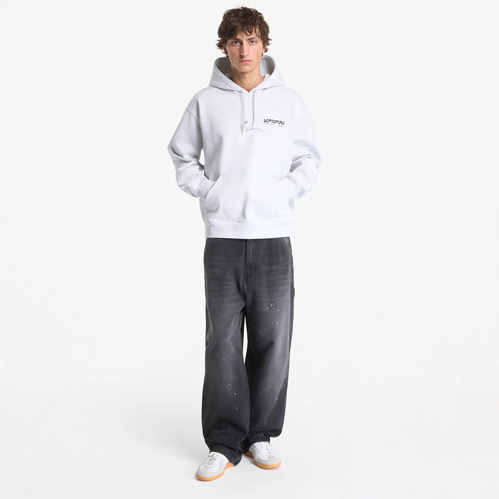 Sweats à capuche homme Carhartt WIP Hooded Wiptopia II Sweat UNISEX Ash Heather