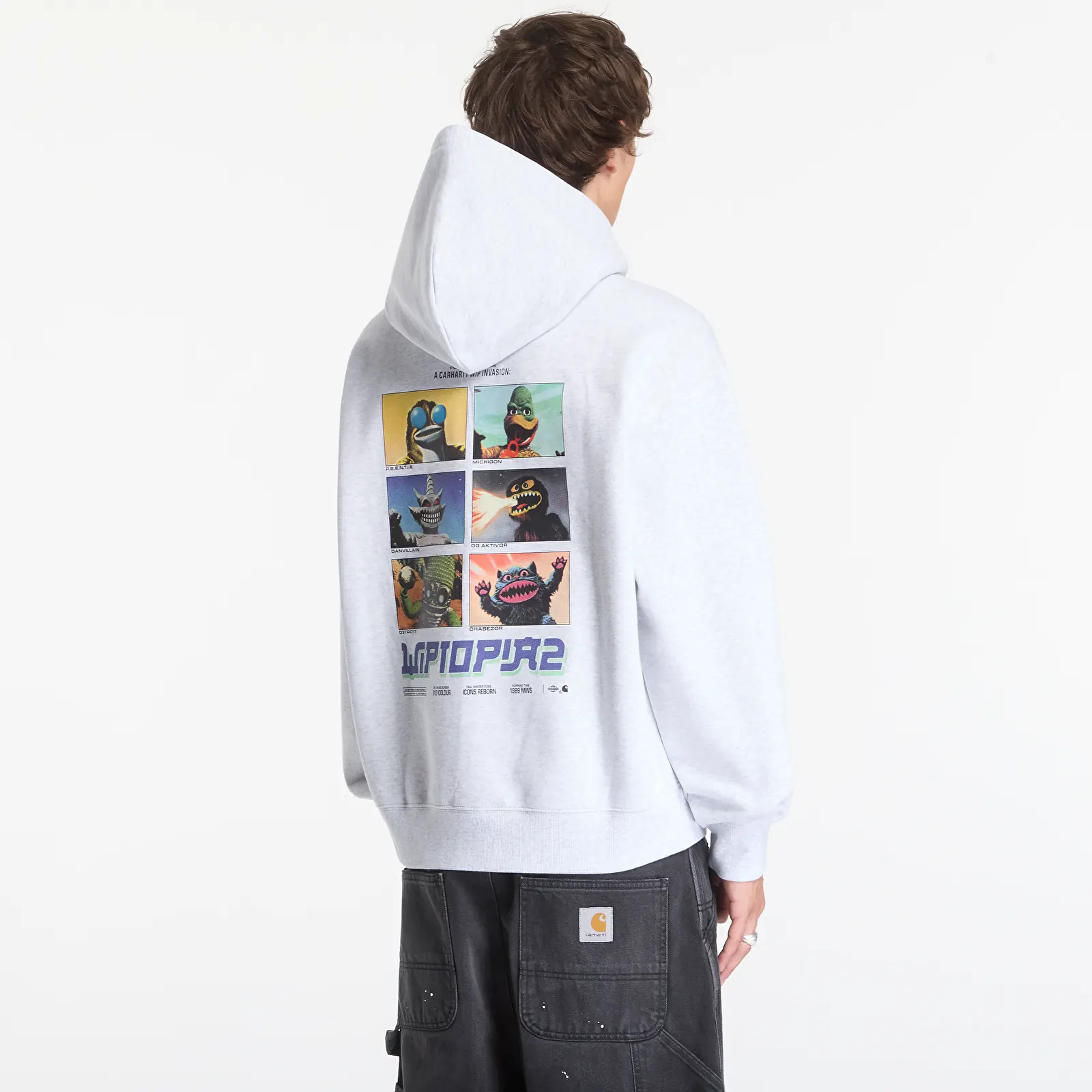 Sweats à capuche homme Carhartt WIP Hooded Wiptopia II Sweat UNISEX Ash Heather