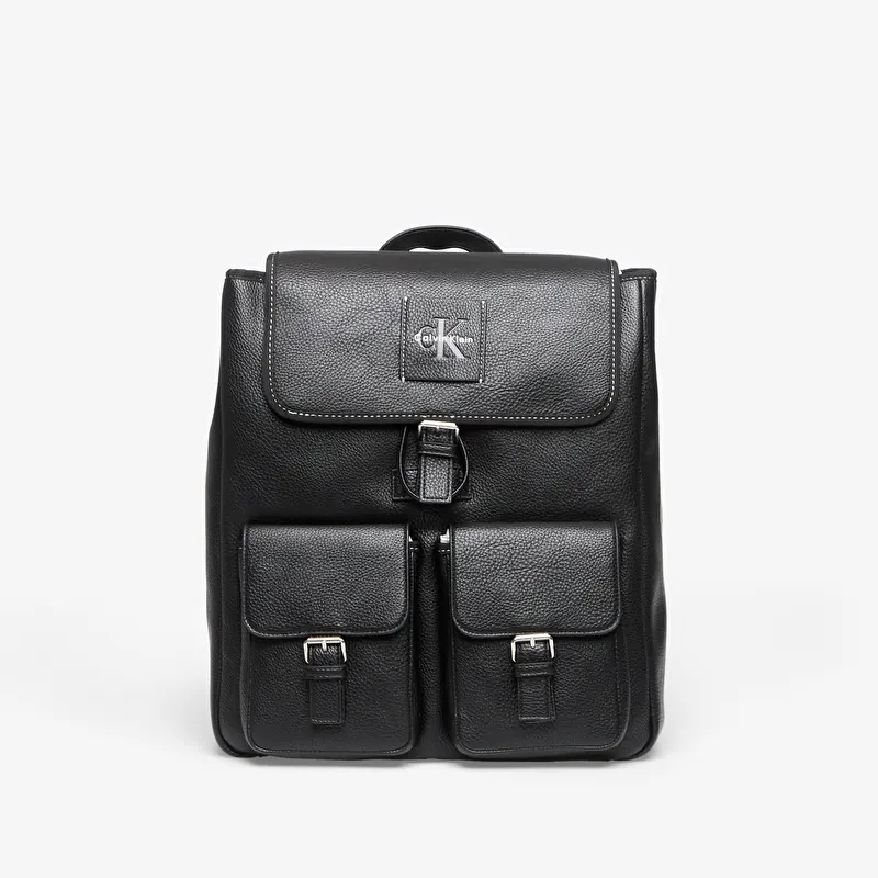 Rucksack Calvin Klein Bold Pebble Flap Backpack Black