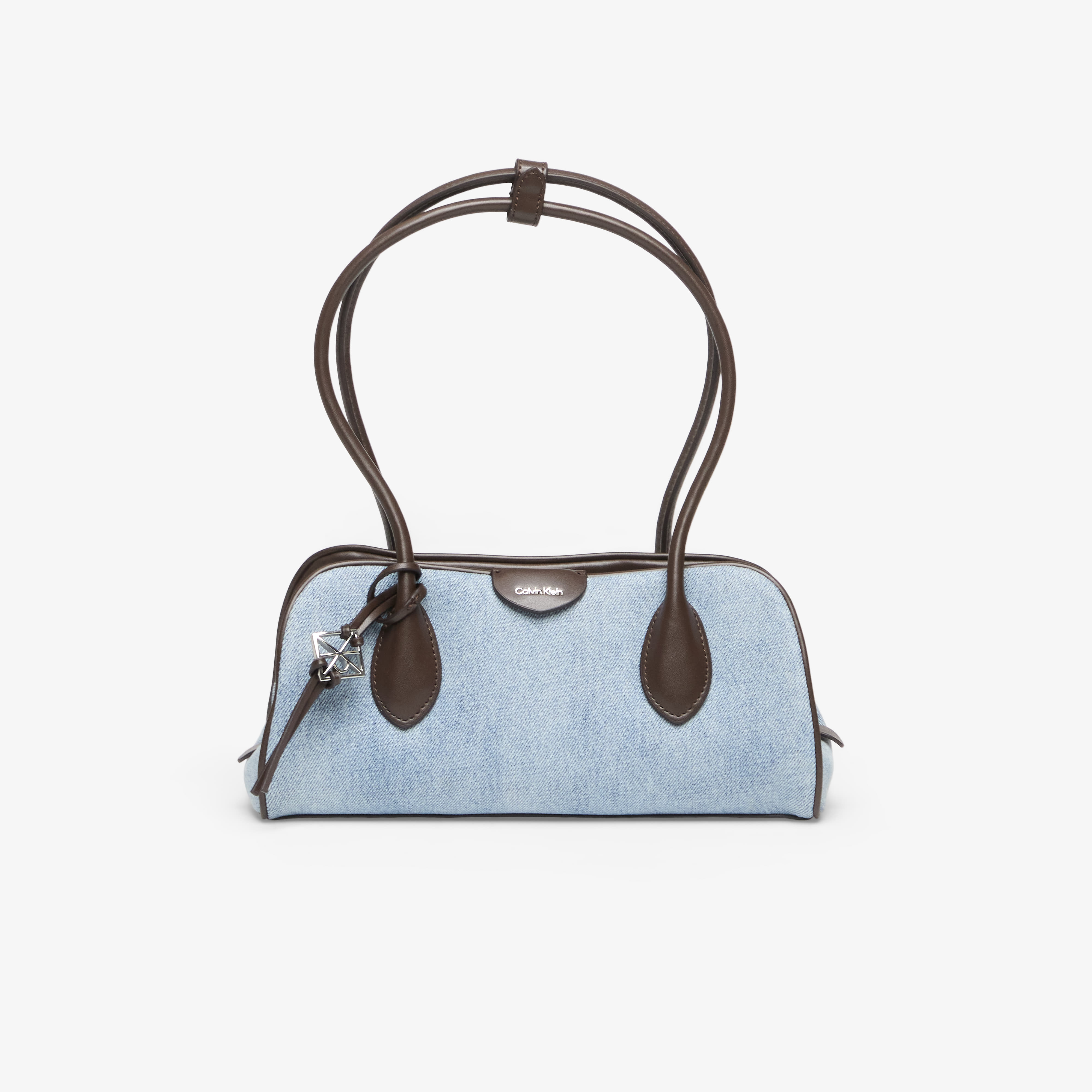 Kabelka Calvin Klein Emblem Trio Denim Shoulder Bag LIGHT WASH DENIM OS