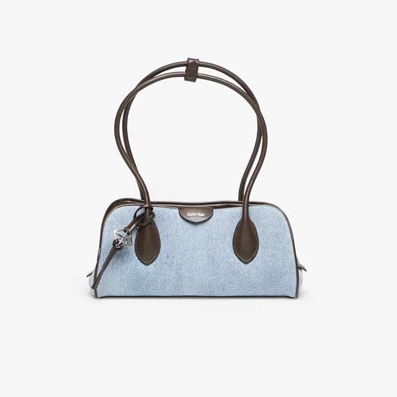 Calvin Klein Emblem Trio Denim Shoulder Bag LIGHT WASH DENIM