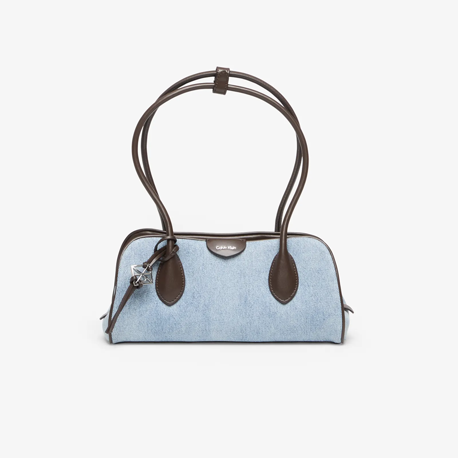 Handbags Calvin Klein Emblem Trio Denim Shoulder Bag LIGHT WASH DENIM