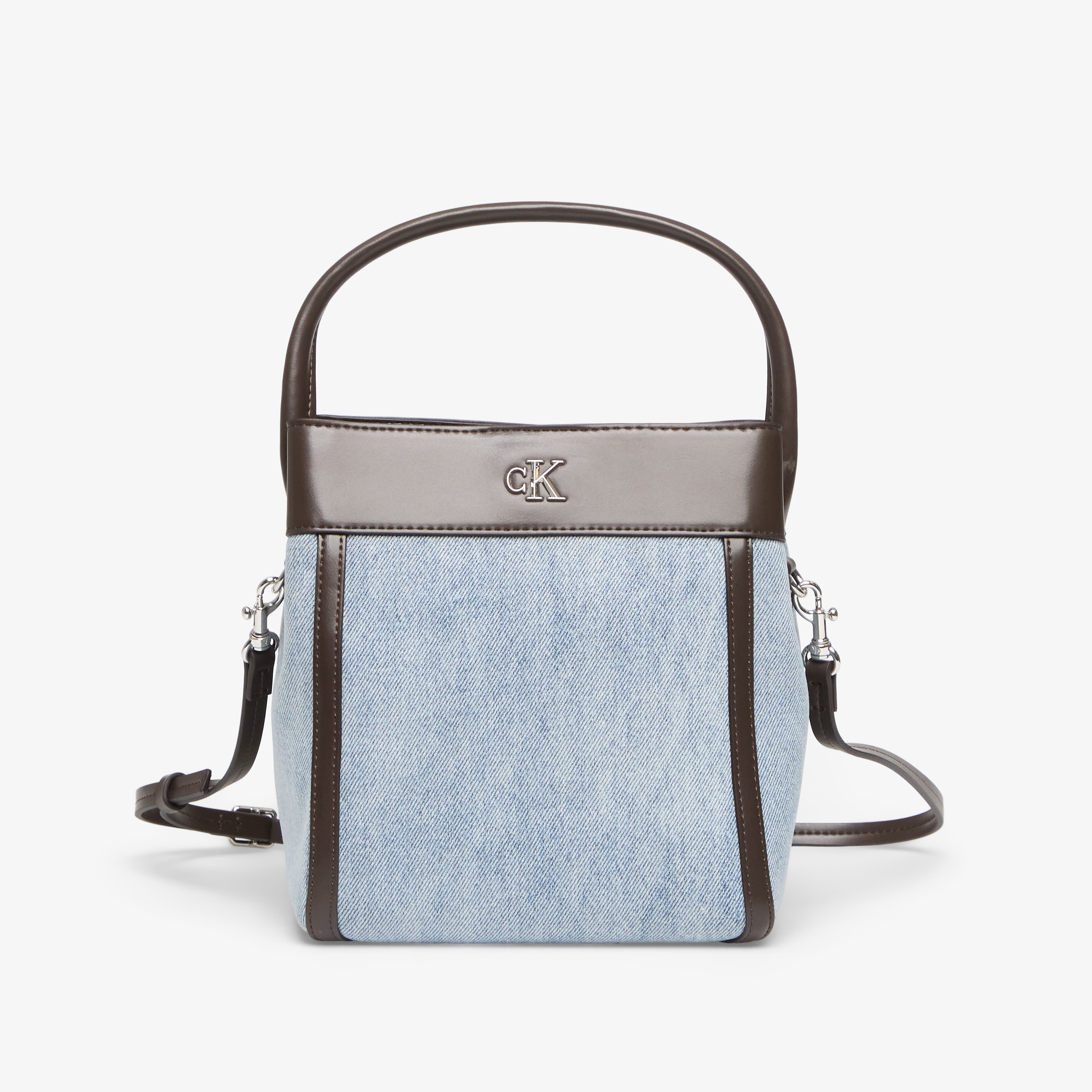 Kabelka Calvin Klein Ck Denim Bucket With Strap LIGHT WASH DENIM OS