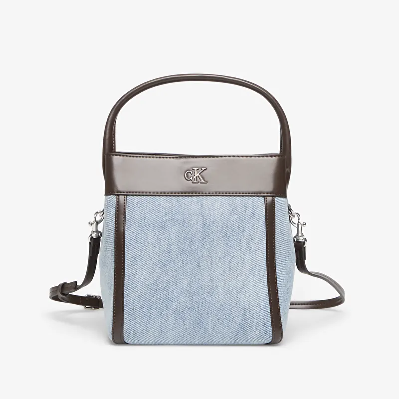 Calvin Klein Ck Denim Bucket With Strap LIGHT WASH DENIM