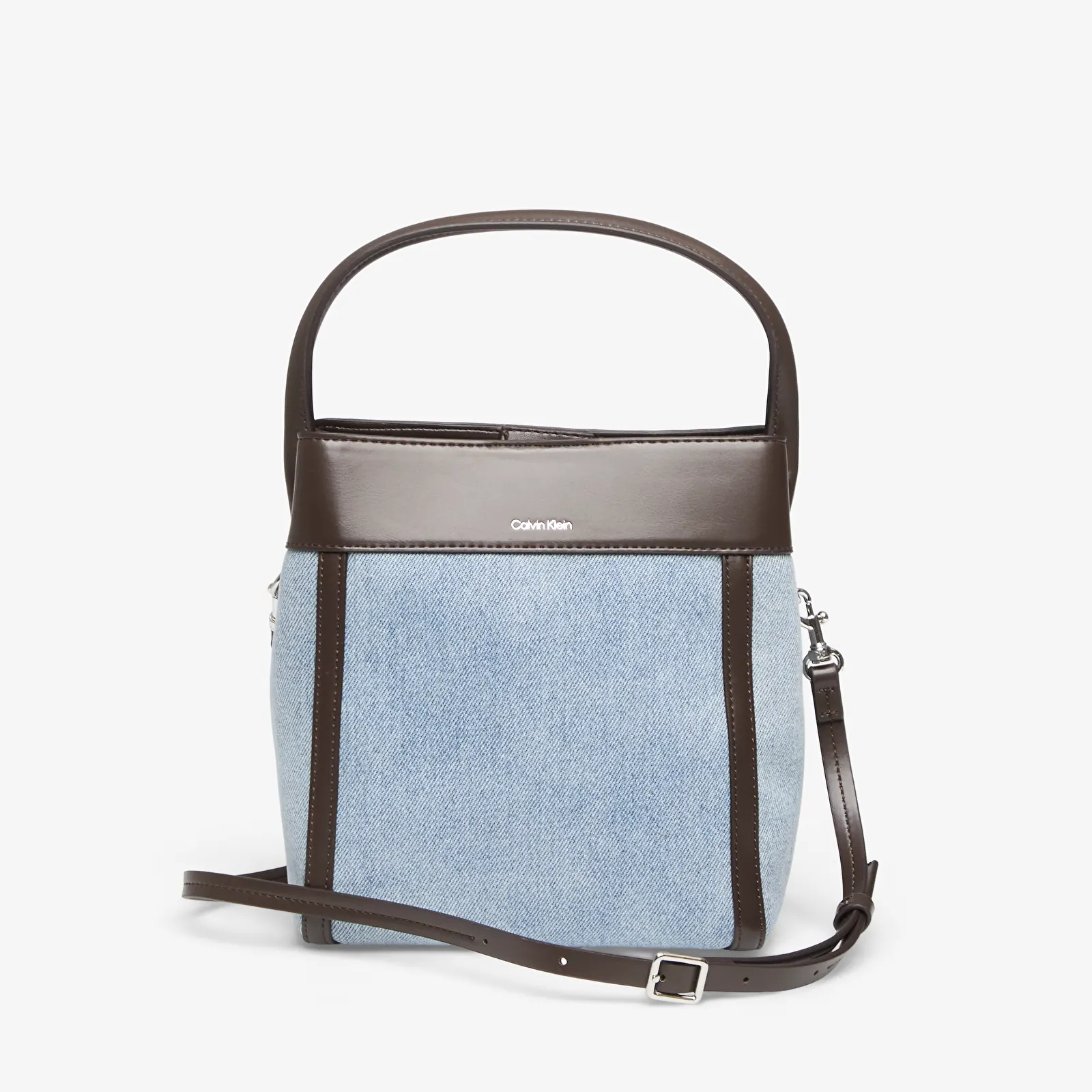 Kabelky Calvin Klein Ck Denim Bucket With Strap LIGHT WASH DENIM