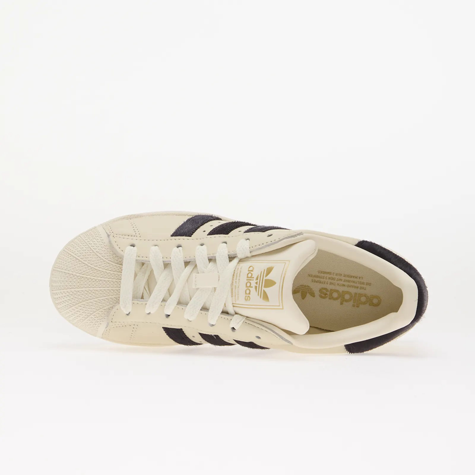 Women's sneakers and shoes adidas Superstar II Off White/ Aurora Black/ Gold Metallic