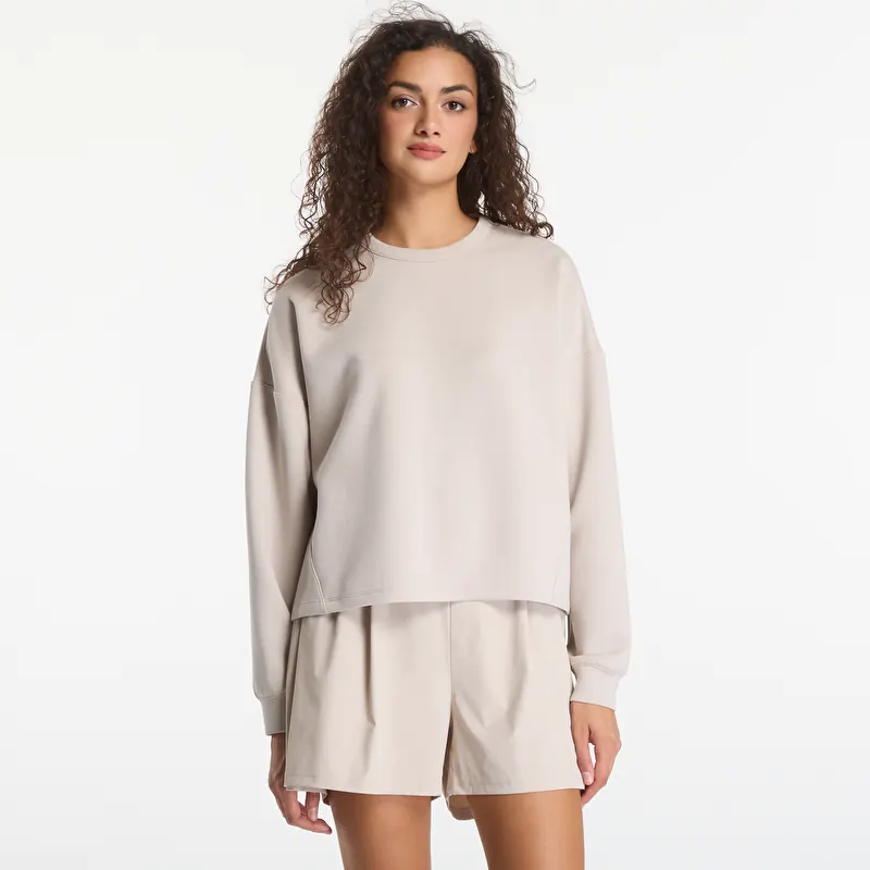 Nike 24.7 ImpossiblySoft Women's Dri-FIT Oversized Crew-Neck Top Cream Ii/ Cream Ii/ College Grey