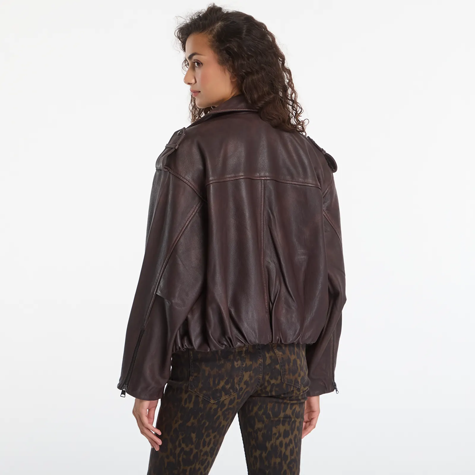 Jakas AllSaints Samina Biker Oxblood Red