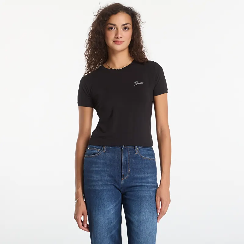Majica GUESS New Ss Cn Mini Logo Tee Jet Black