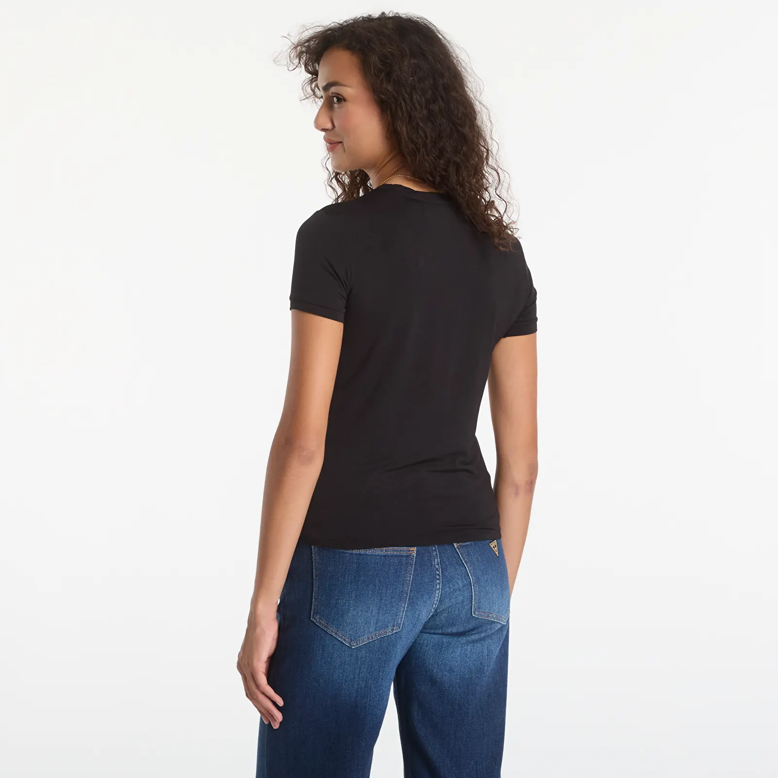 T-krekli GUESS New Ss Cn Mini Logo Tee Jet Black