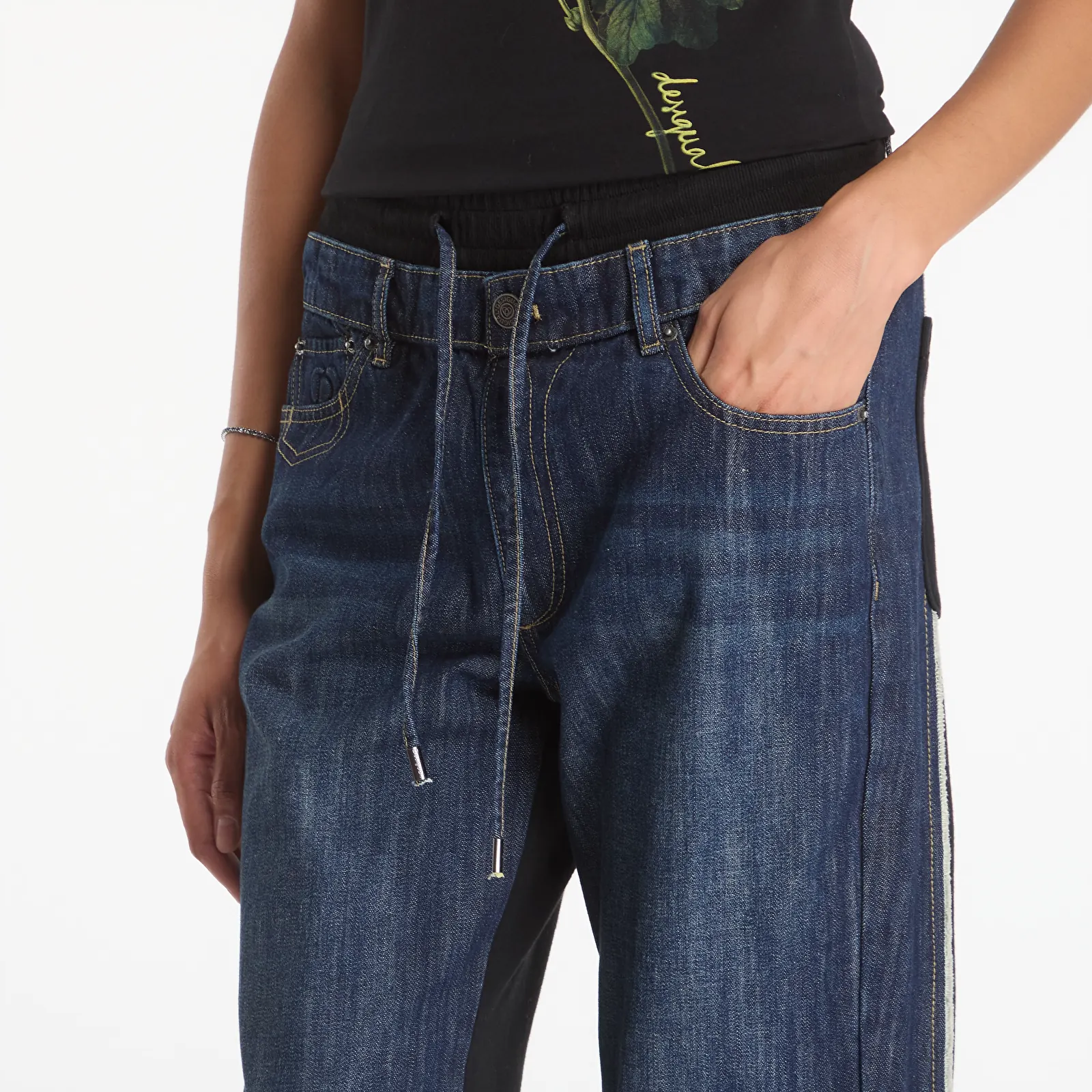 Jeans Desigual Ibrid Denim Trousers Blue