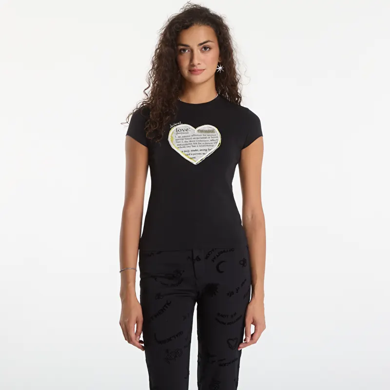 Tričko Desigual Love T-Shirt Black