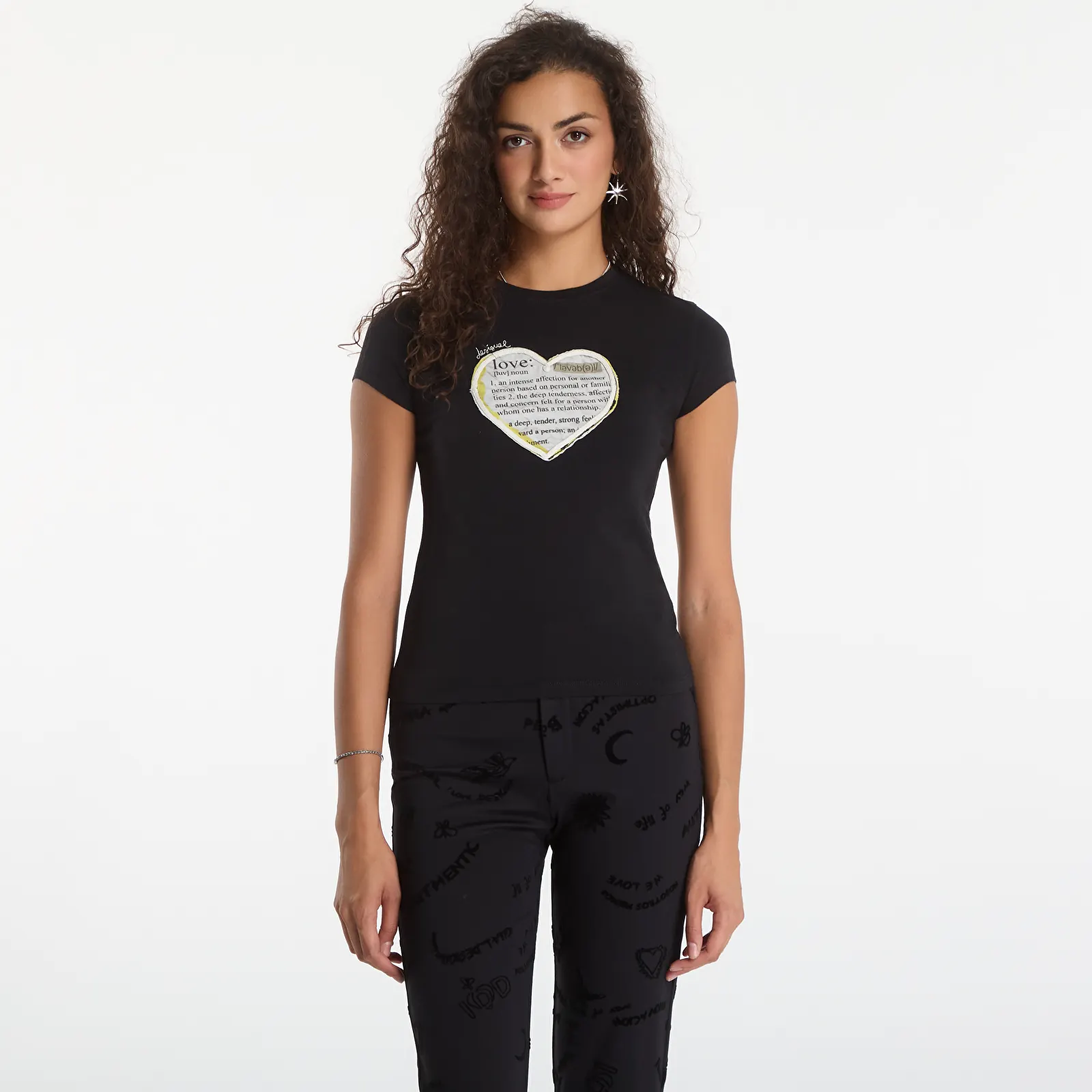 T-shirts Desigual Love T-Shirt Black