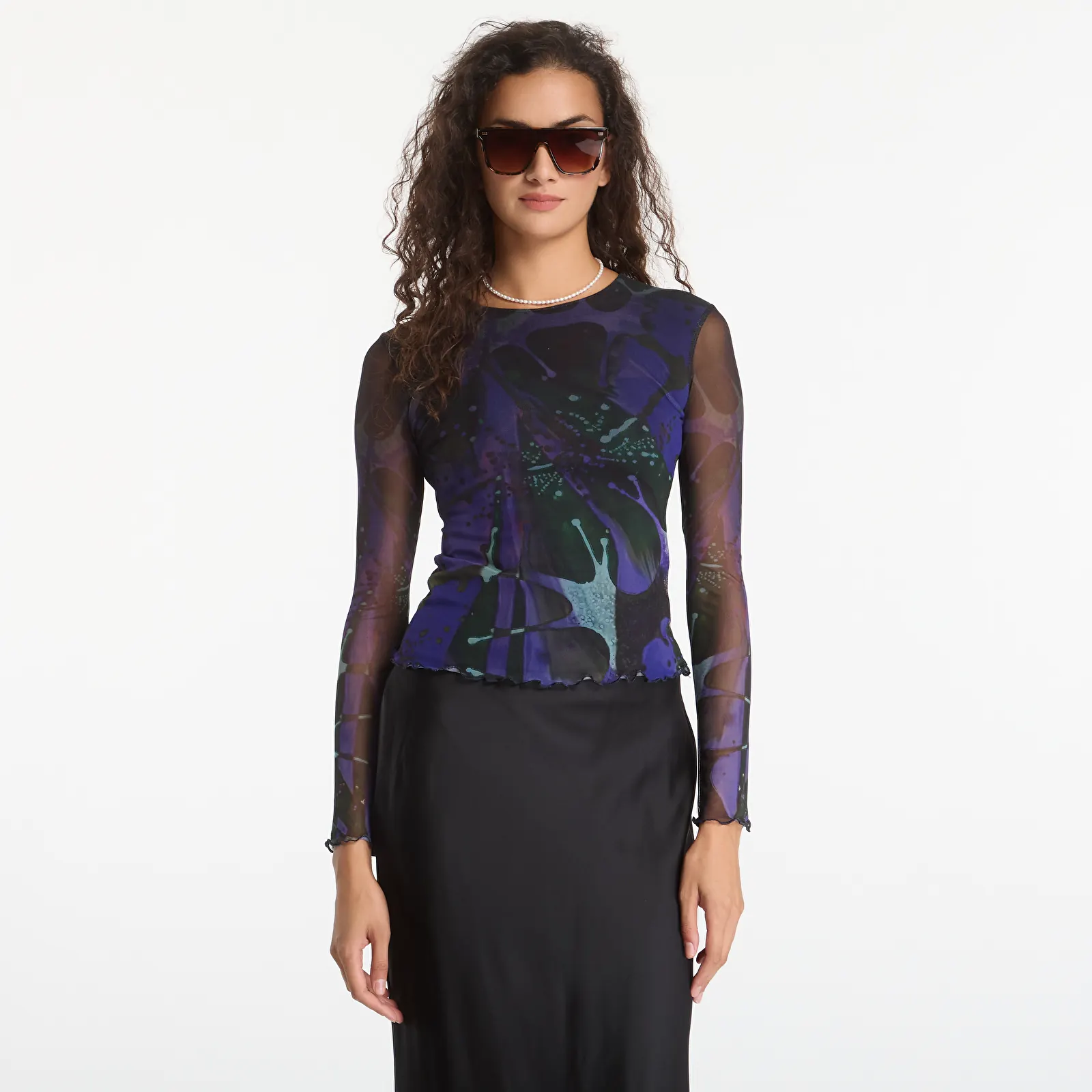 T-shirts Desigual Dots Leaf Lacroix T-Shirt Blue