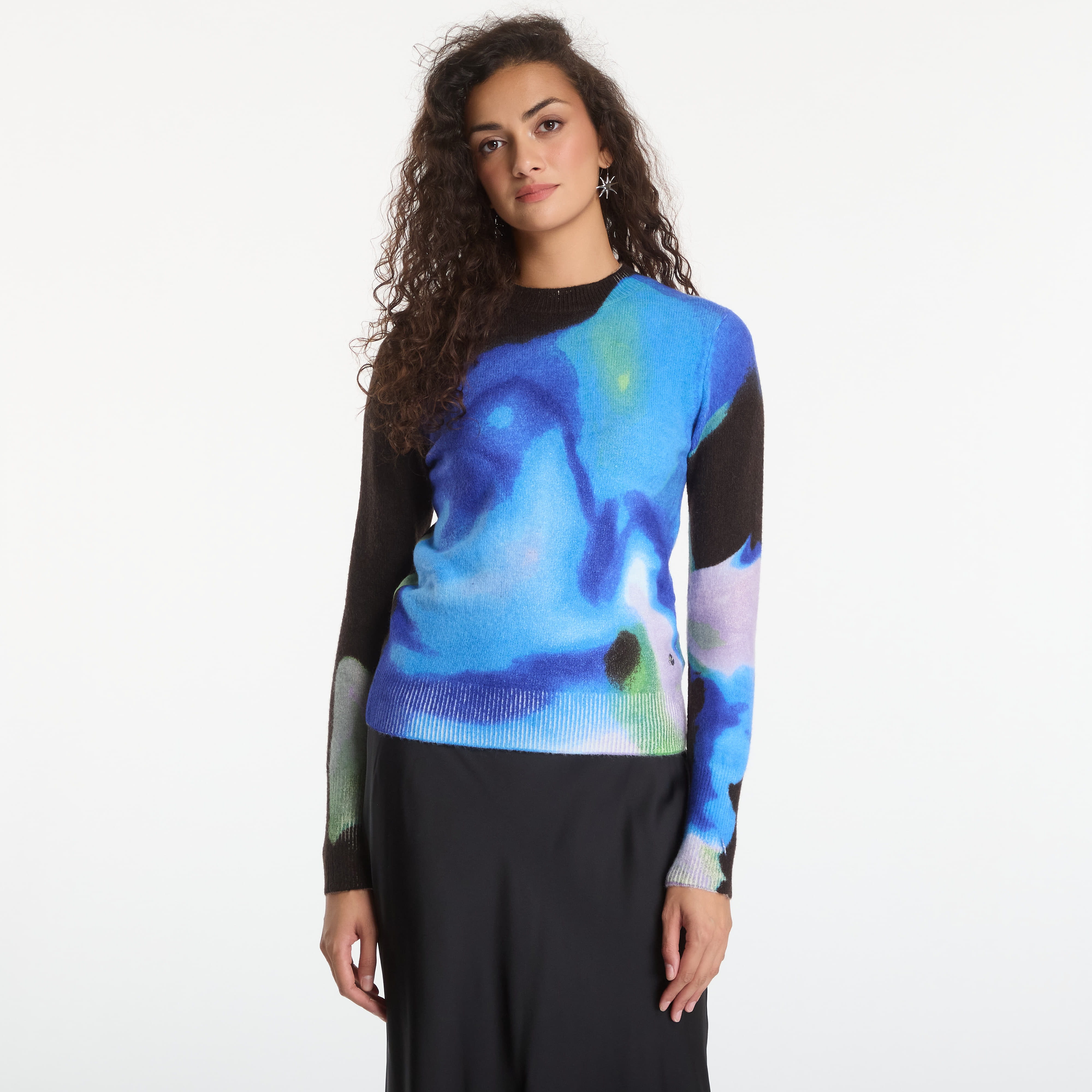 Пуловер Desigual Clouds Lacroix Pullover Blue M