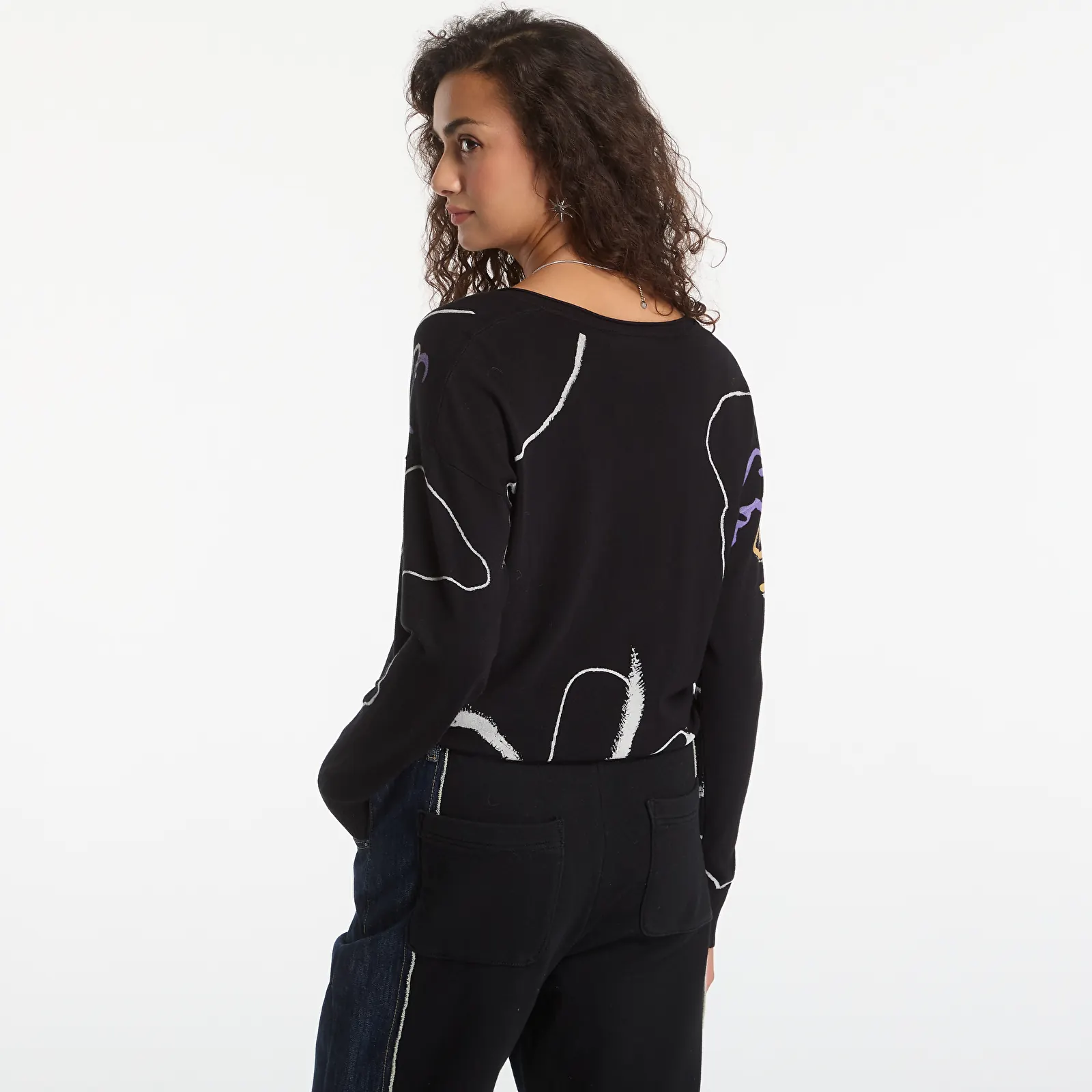 Πουλόβερ Desigual Femnaif Pullover Black