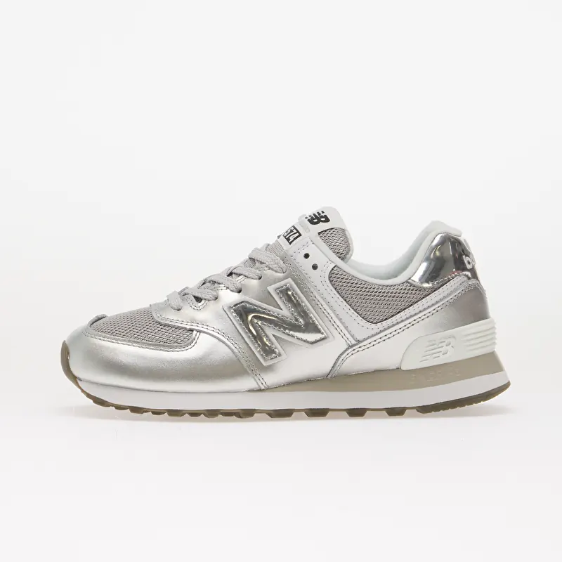 New Balance W574 Silver Metallic/ White